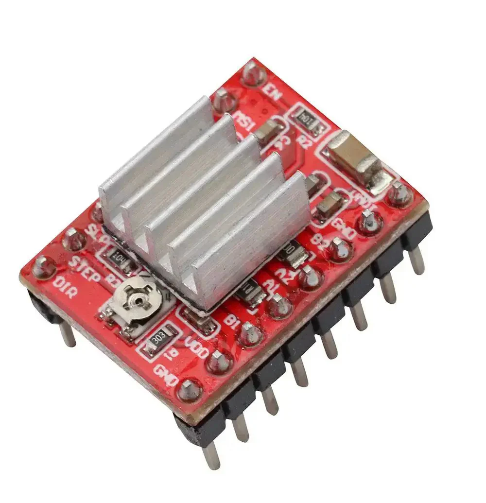 A4988 Stepper Motor Driver Module With Heat Sink For Arduino 3D Printer CNC Machine And Robotics Rock Solid Microstep Controller With Overcurrent Protection Handles Full Half Quarter Eighth Sixteenth Step Modes For Smooth Motion - Image 5