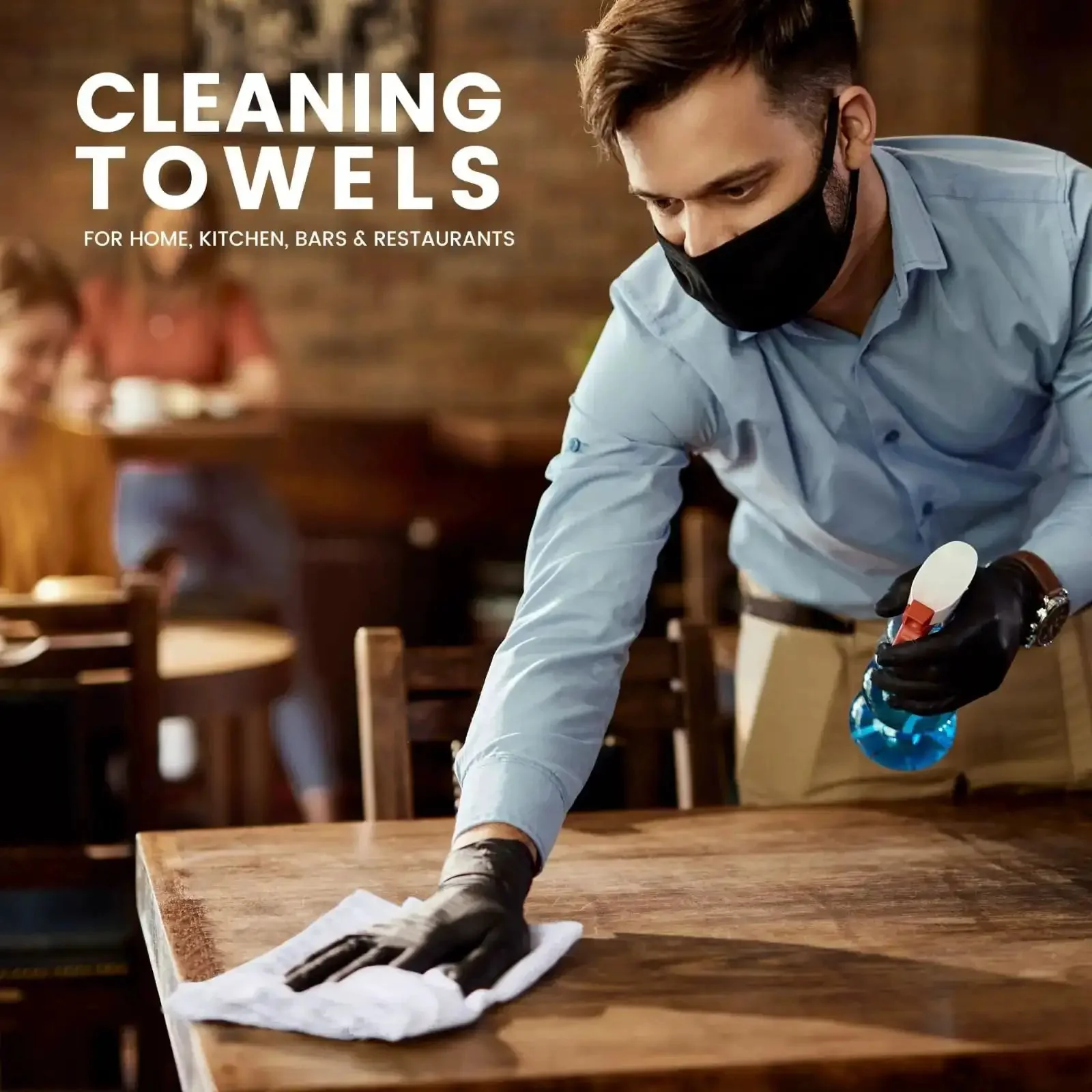 Absorbent Quick Dry Bar Mop Towels Pack Of 60, 14x17 Commercial Grade Cotton Cleaning Rags For Kitchen And Bar, White Reusable Shop Towels For Heavy Duty Cleaning And Spill Cleanup - Image 7