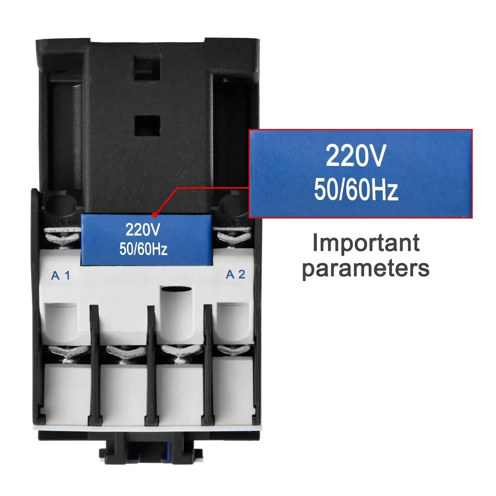 AC Contactor CJX2-1810 3 Pole Normally Open 24V Coil 380V Ue 18A Ie 50/60Hz DIN Rail Mount Heavy Duty Industrial Relay For Control Panels, Motor Startups, Conveyor Systems And Equipment Upgrades - Image 3