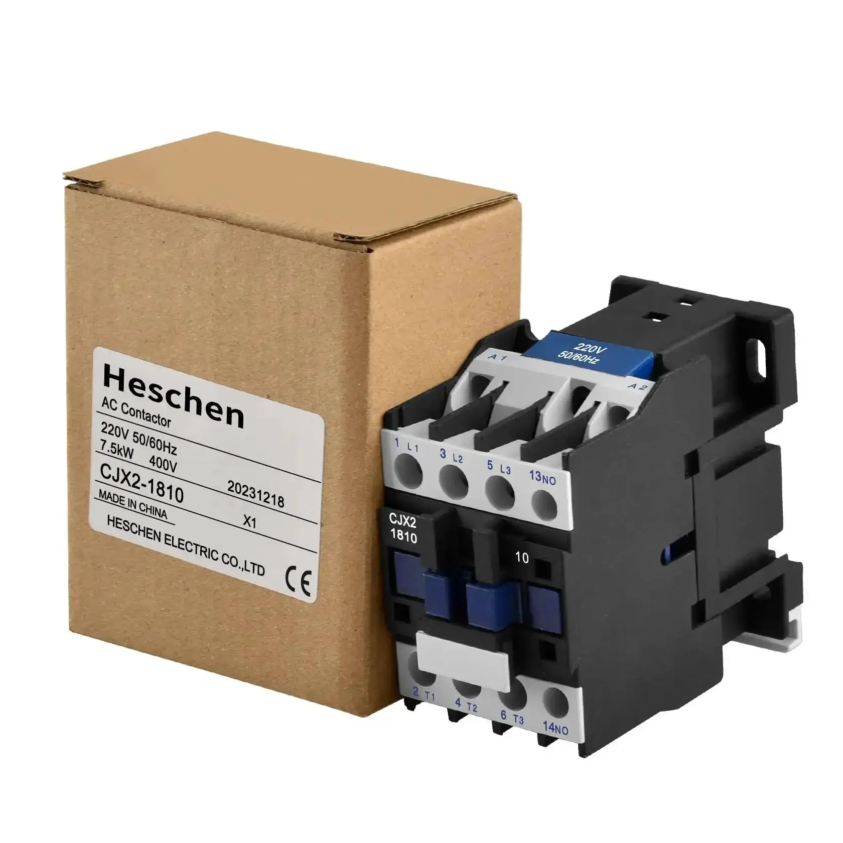 AC Contactor CJX2-1810 3 Pole Normally Open 24V Coil 380V Ue 18A Ie 50/60Hz DIN Rail Mount Heavy Duty Industrial Relay For Control Panels, Motor Startups, Conveyor Systems And Equipment Upgrades - Image 4