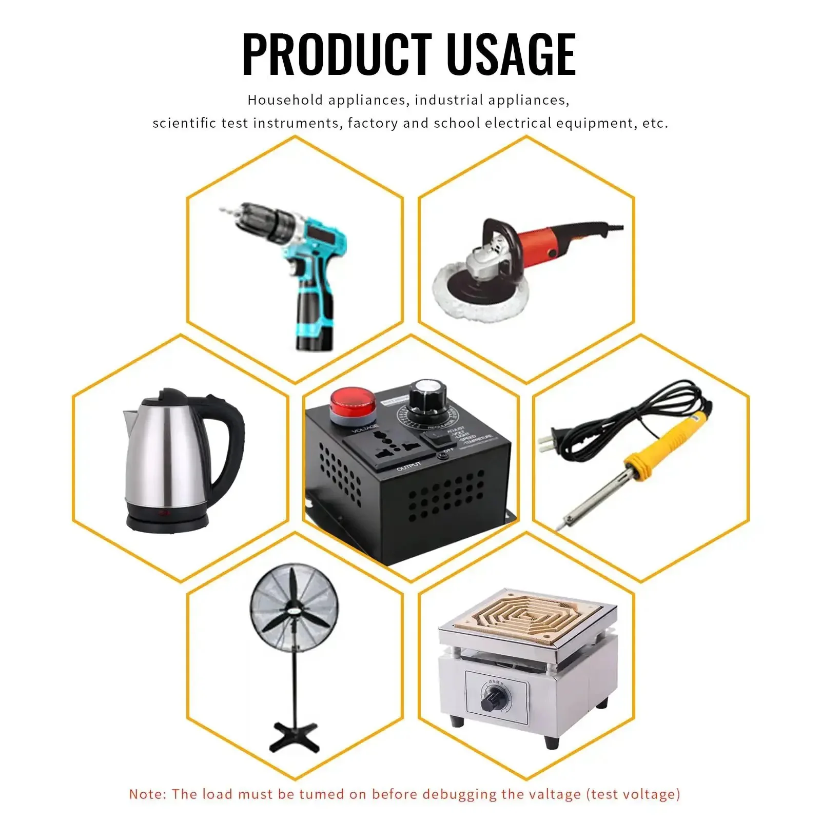 AC Motor Variable Speed Controller and Fan Regulator for DIY Projects, Bench Testing, and Industrial Use, 4000W, 120-220V Adjustable Voltage, 15A, Precise, Smooth Speed Control for Fans and Motors - Image 2