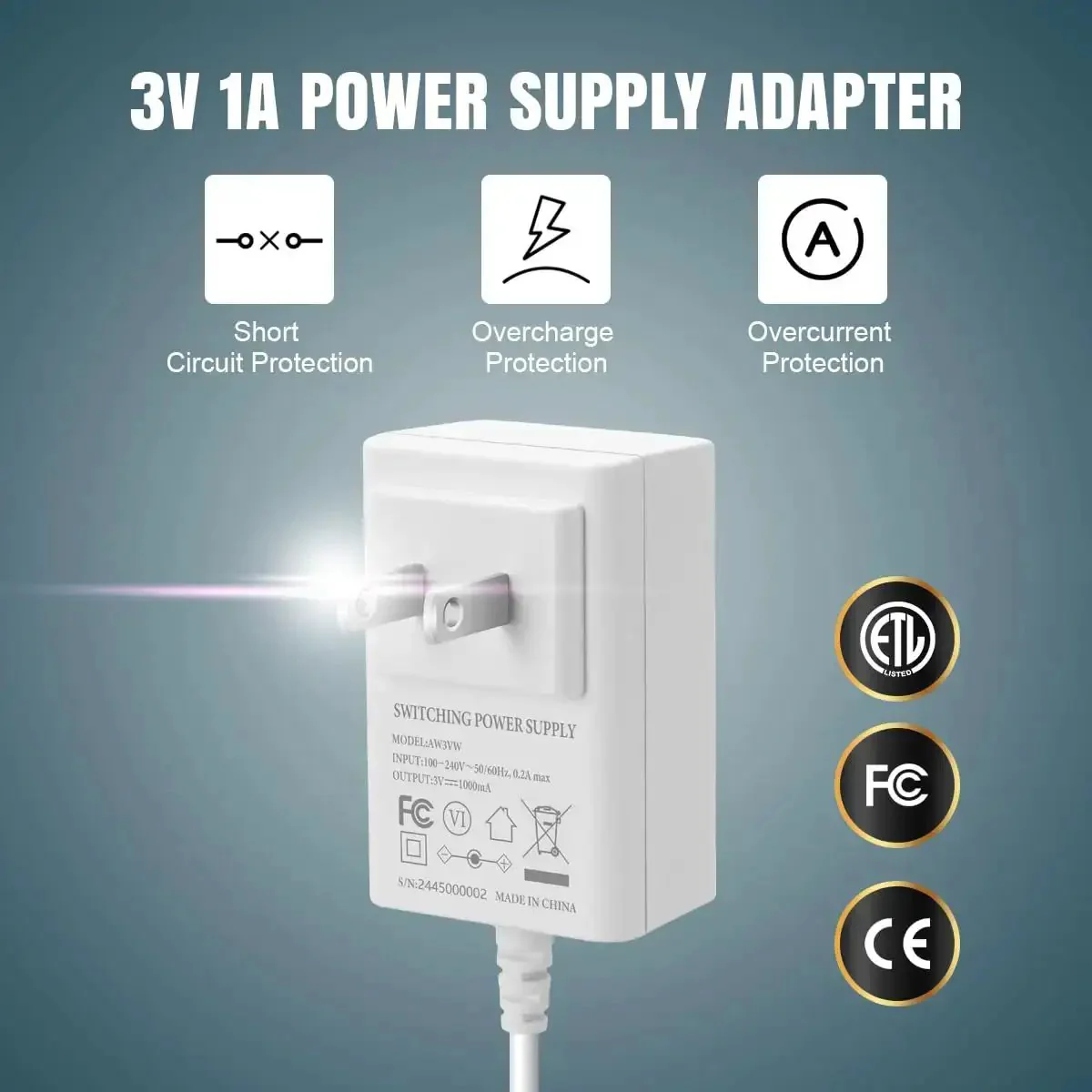 AC Power Adapter For Two AA Batteries To Run LED Lights And Decor White 1.8m Cable Wall Power Solution That Lets You Skip Battery Replacements For String Lights And Festive Decor - Image 6