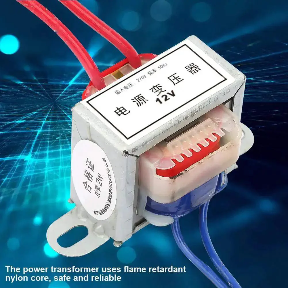 AC To AC Isolation Power Transformer, 220V Input To 12V And 24V Output, 50Hz, 2W, Single Phase EI Core, Vacuum Impregnated Insulation, High Temperature And Pressure Resistance, Great For DIY Electronics, Industrial Grade - Image 7