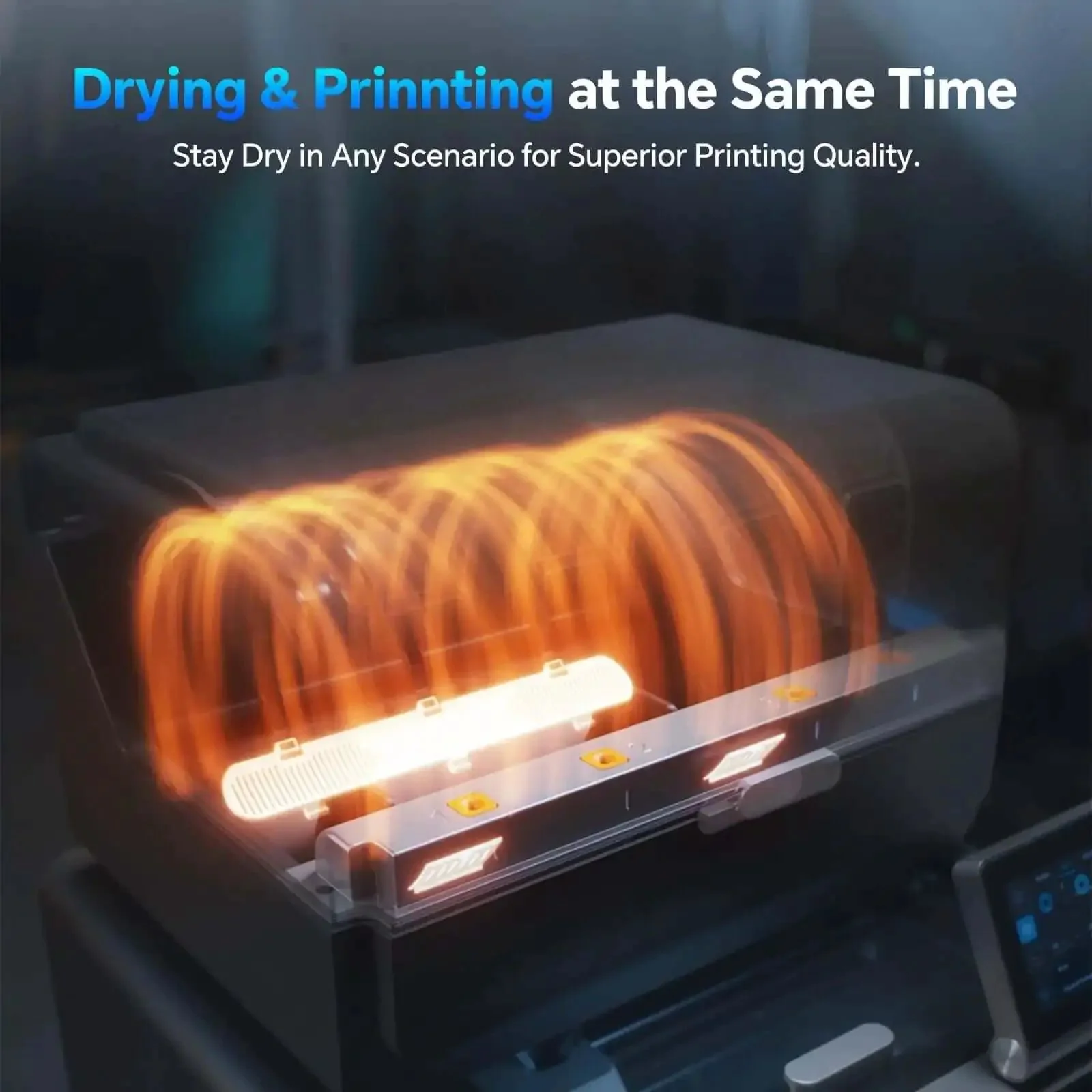 Ace Pro For Kobra S1 3D Printer With Nozzle Clog Detection Automatic Filament Backup Filament Humidity Preset Drying While Printing Dual PTC Heating And 360 Degree Hot Air System For Colorful Reliable And Faster Pro Printing - Image 9