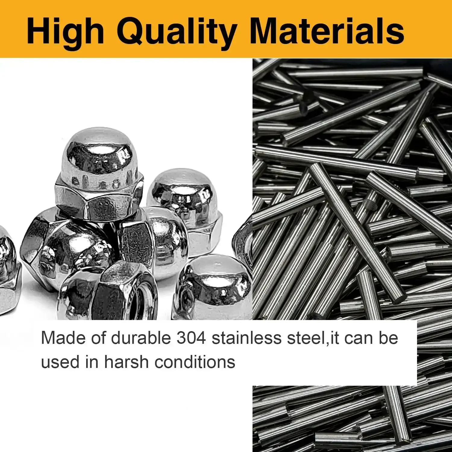 Acorn Nut Kit 70 Piece Stainless Steel Dome Head Hex Cap Nuts Set 8 32 10 24 1 4 20 5 16 18 for Indoor and Outdoor Use Great for DIY Projects and Heavy Duty Fastening - Image 6