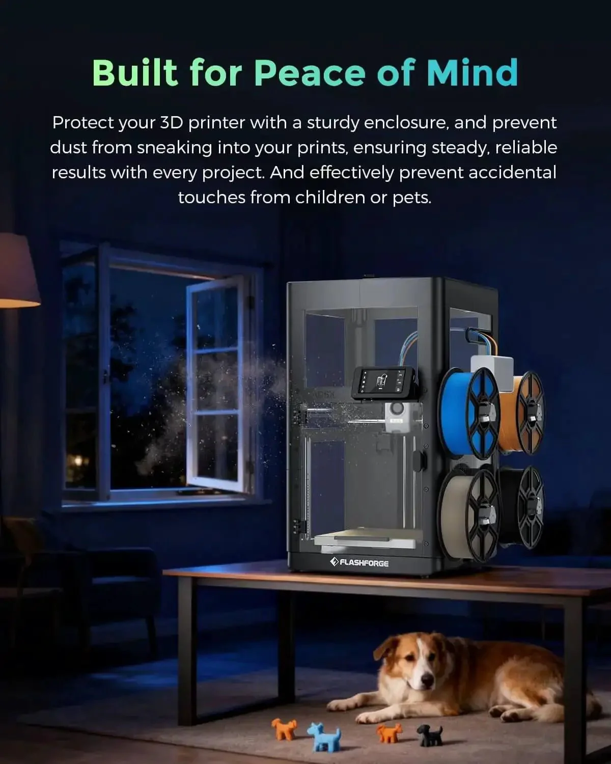 AD5X 3D Printer Enclosure Kit With Constant Temperature Module For Stable Prints, Odor Blocking, And High Temp Filaments Like ABS And ASA, DIY Customizable Exterior, Improves Surface Quality - Image 2