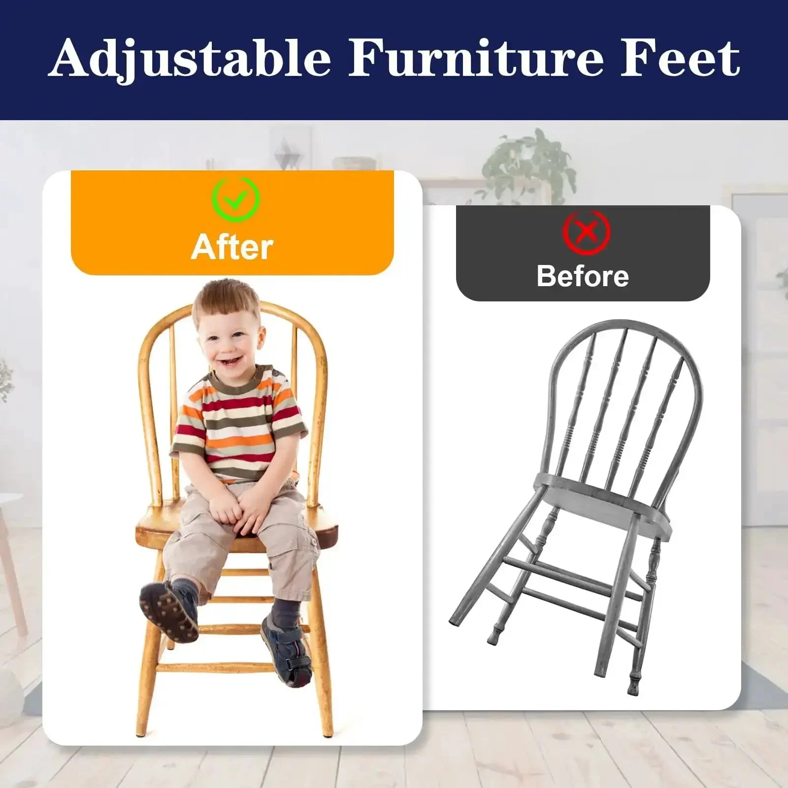 Adjustable 1/4-20 Thread Furniture Feet Levelers, 12 Pack Screw In Leveling Feet For Tables Cabinets Chairs And Stool Legs, Easy Install Glide Feet To Stop Wobble, Protect Floors And Keep Your Furniture Level On Uneven Surfaces - Image 5