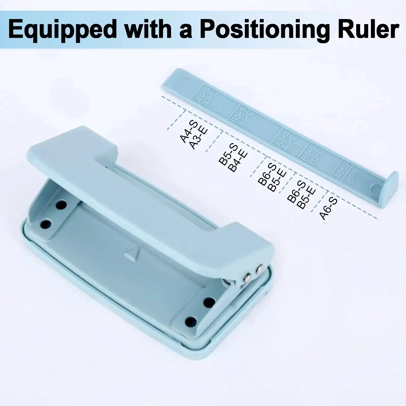Adjustable 2 Hole Paper Punch For A4 A5 B5 Paper Sizes Metal Hole Puncher For Looseleaf Notebooks And Home Office Use No Fuss Quick Binding With Precise Hole Spacing And A Bright Blue Finish - Image 5