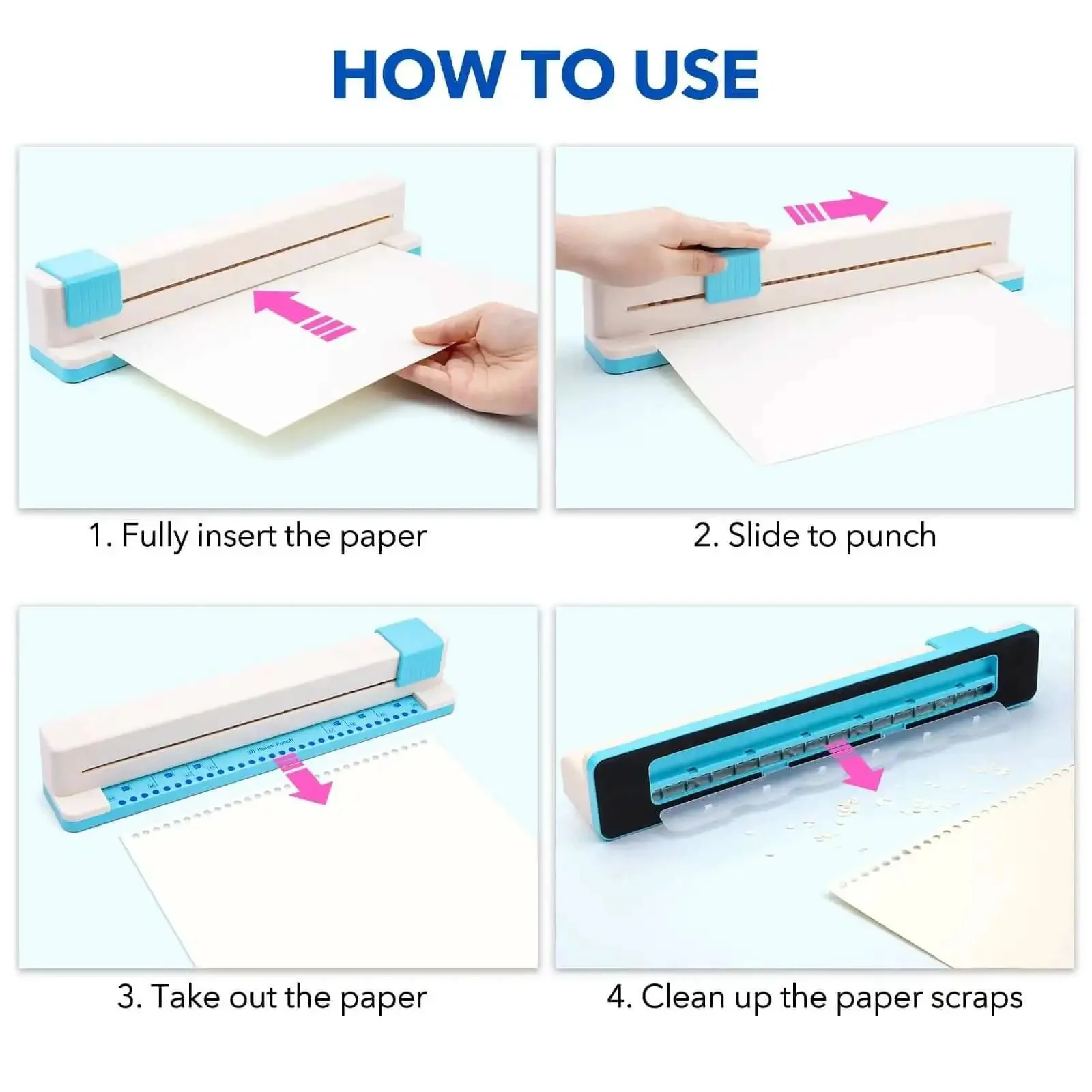 Adjustable 30 Hole Binding Punch For Discbound Notebooks And Journals Portable Hand Operated Puncher For Planners Calendars To Do Lists And School Projects No Fuss With Clear Scale Guide And Easy Setup - Image 7