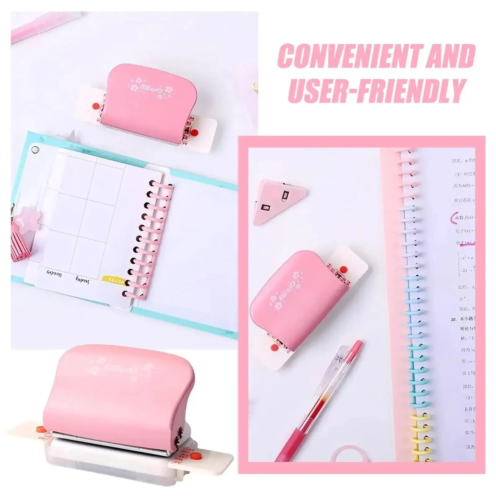 Adjustable 6 Hole Punch For Diary Planner And Binder Pages, 5.5mm Round Holes, 6-Sheet Capacity, Fits A5 A6 A7 Paper, Positioning Mark, Ideal For DIY Bookbinding, Refill Pages, Home Office And Craft Projects - Image 3