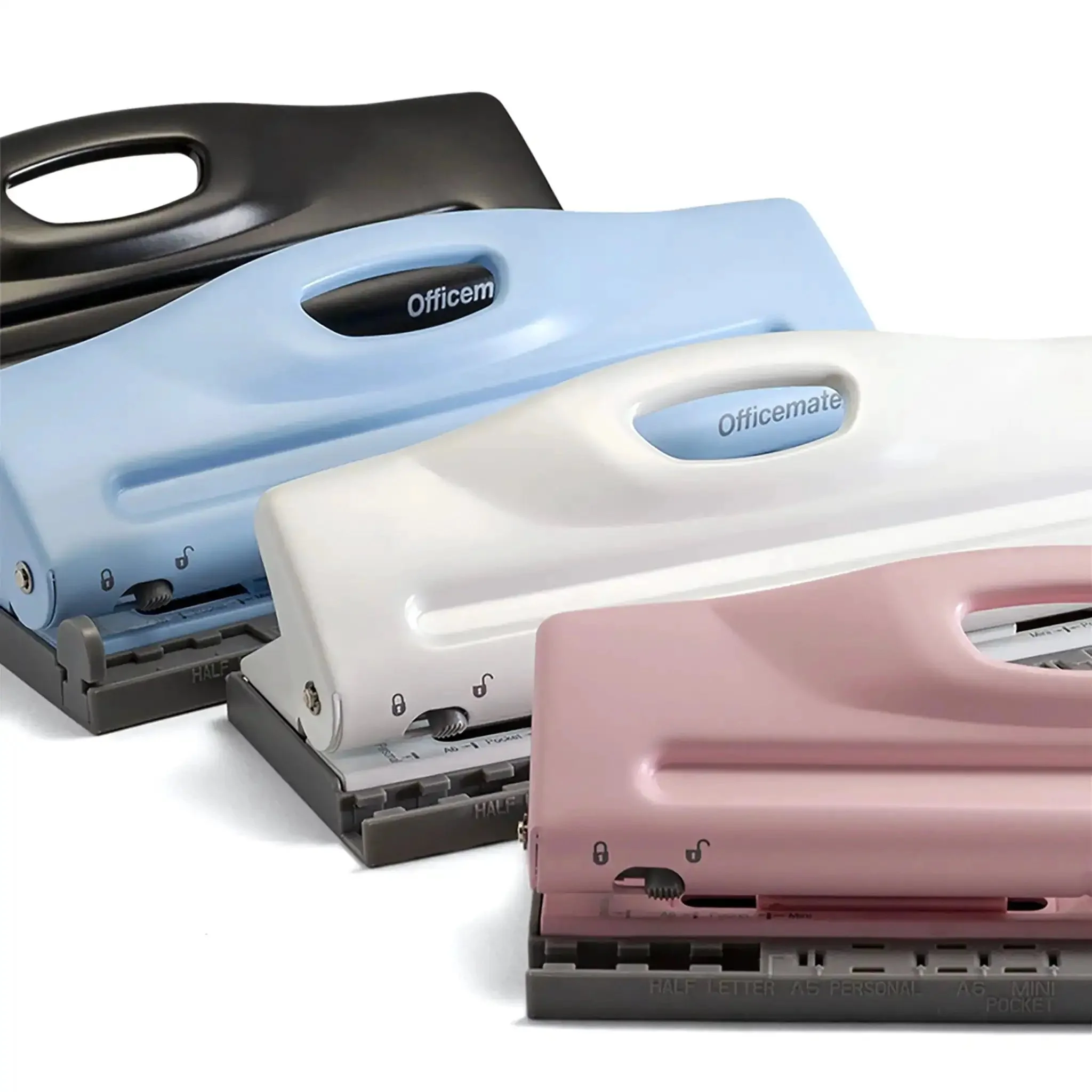 Adjustable 6 Hole Punch For Planners And Binders With 8 Sheet Capacity In Pink A5 Ready Right Out Of The Box And Versatile For Mini Pocket A6 Personal And Half Letter Paper Left Or Right Side Paper Guide - Image 2