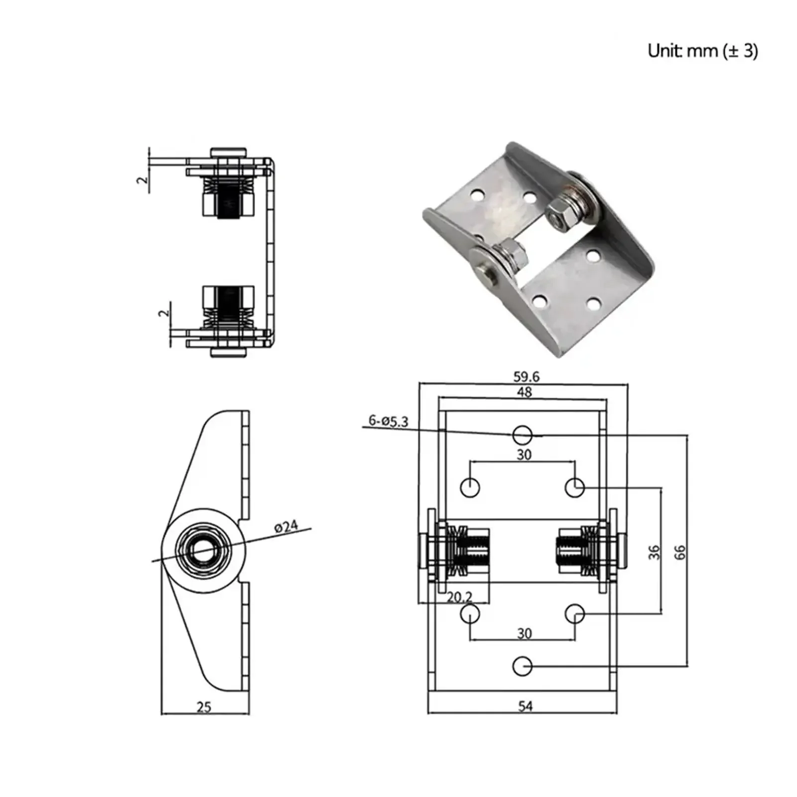 Adjustable Damping Hinge With High Torque Stainless Steel 304 For Industrial Doors And Cabinets 1 Piece Model XG11-014-4-50 5.0N.m Built To Last Heavy Duty Hardware That Delivers Smooth Quiet Operation - Image 6