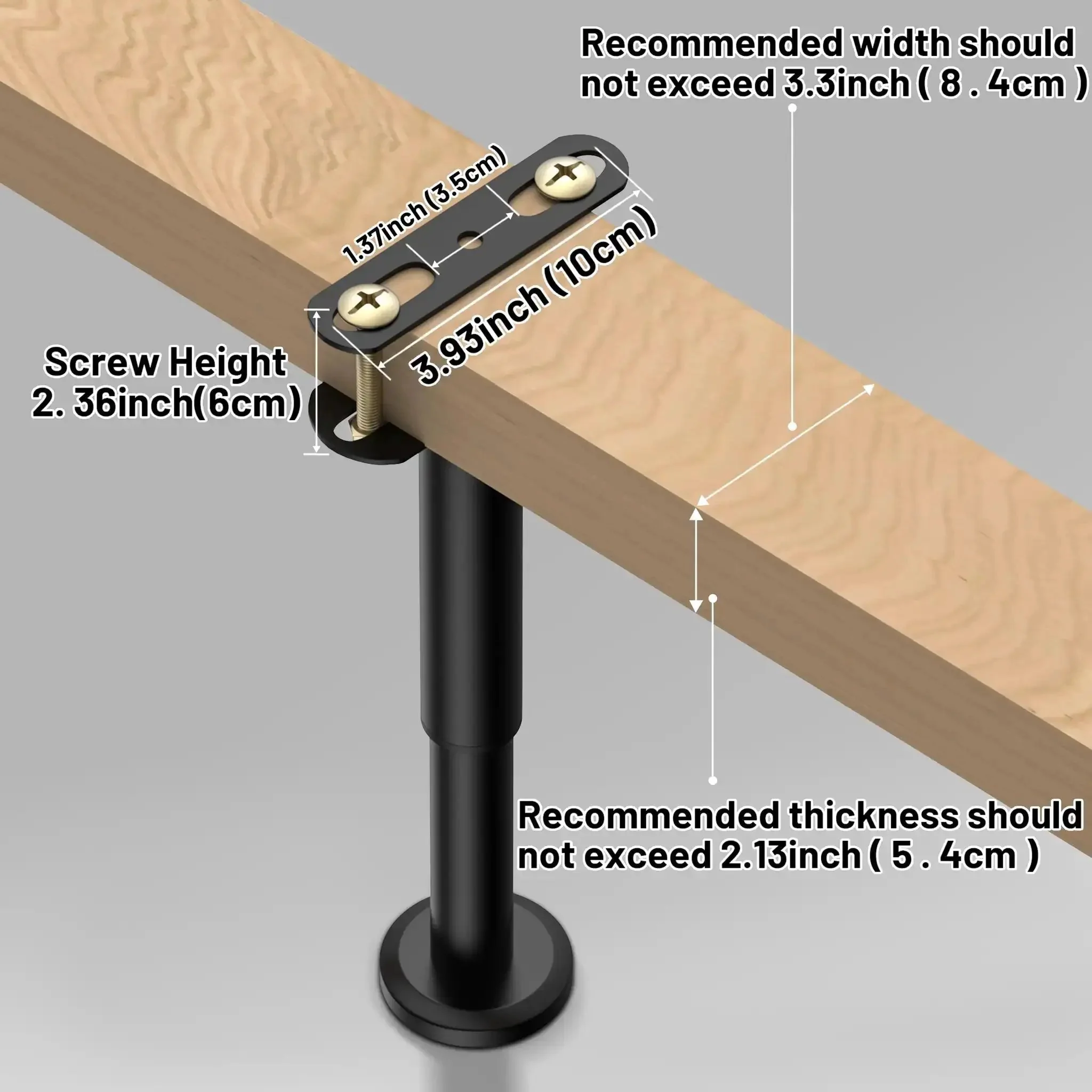 Adjustable Height Bed Support Legs 7.08 to 12.6 Inches With Swivel Base For Bed Frame Center Slats And Furniture Heavy Duty Metal Replacement Legs Ideal for Uneven Floors And Everyday Use - Image 3