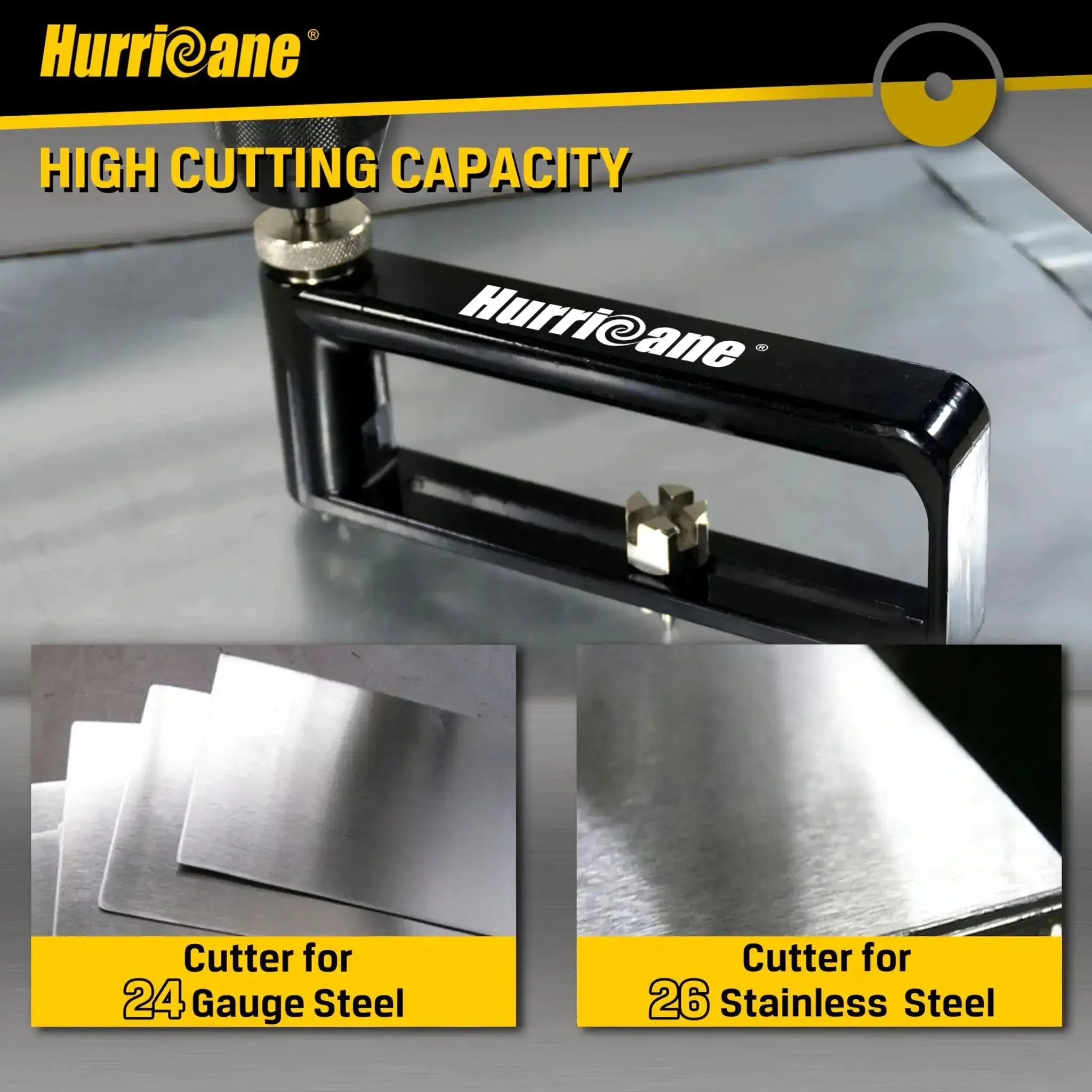 Adjustable Hole Cutter 2 To 12 Inch Circle Cutter For Sheet Metal HVAC Ductwork Roofing 24 Gauge Steel And 26 Gauge Stainless Steel Durable Easy To Use Perfect For Metal Fabrication Projects No Fuss - Image 4