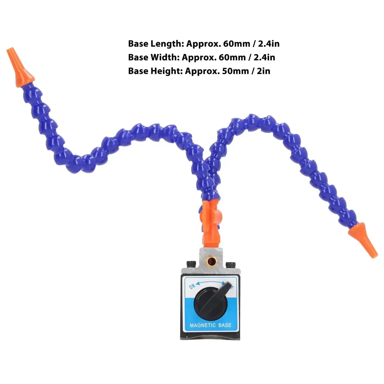 Adjustable Magnetic Coolant Pipe Holder With 60mm Base And G1/4 To G1/2 Hose Fittings For CNC Machine Tool Cooling Systems, No Tool Needed Magnetic Mount For Secure And Hassle Free Pipe Routing - Image 2