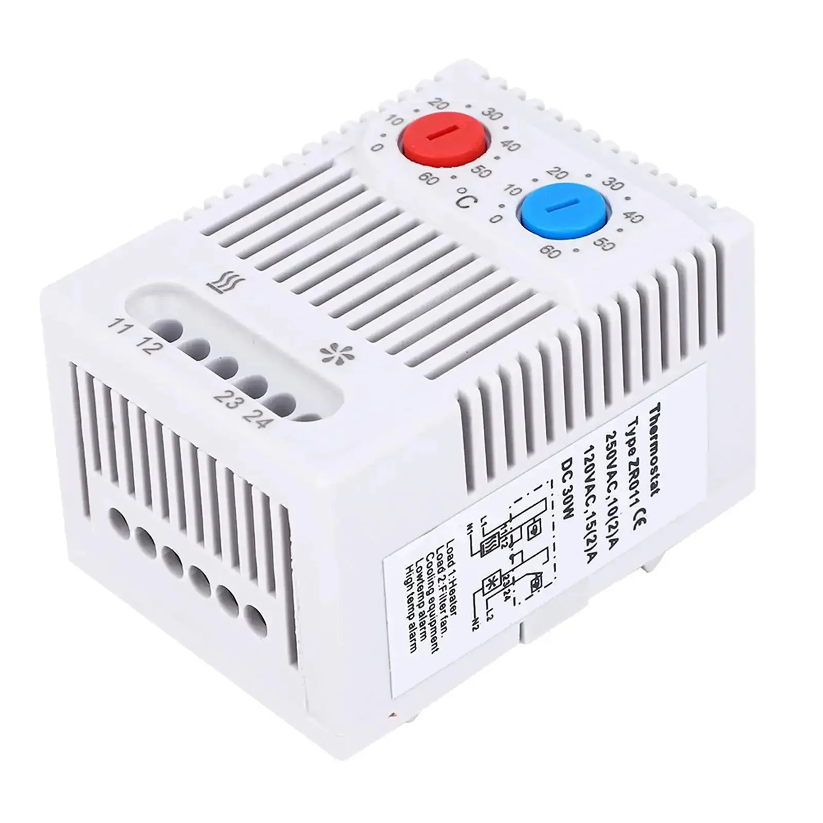 Adjustable Mechanical Thermostat Switch For Industrial Use, Built Tough, Impact Resistant Housing, 35mm DIN Rail Mount, Precise 0 To 60 C Temperature Control, Chemically Resistant, Ideal For Labs, Workshops, And Factories, Model ZR011 - Image 6