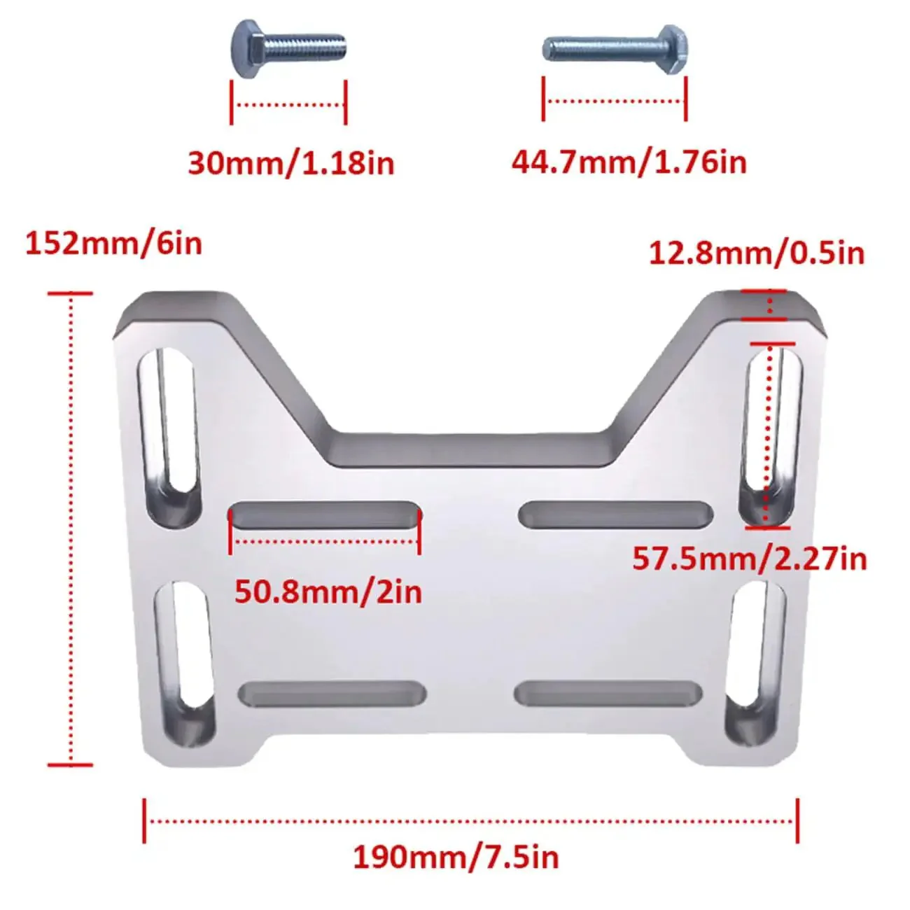 Adjustable Mini Bike Mounting Plate Adapter Bracket For 79Cc 97Cc 100Cc Coleman CT100U CC100X Baja DoodleBug DB30 Motovox MBX10 MBX11 For Predator 212Cc Tecumseh 4 Stroke Engines Aluminum Alloy Build That Keeps Your Engine Solid And Reduces Vibration - Image 4