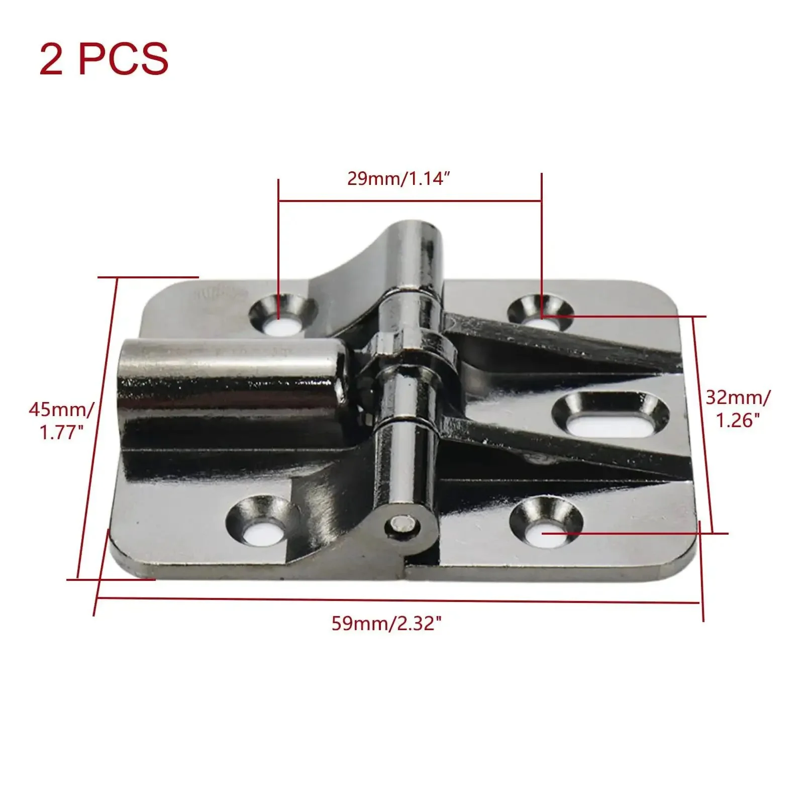 Adjustable Position Control Hinge Set For Doors Two Pack With Beefy Zinc Alloy Torque Hinges Multi Angle Support Quiet Smooth Operation 4 Countersunk Holes 2.32 By 1.77 Inches Black - Image 6