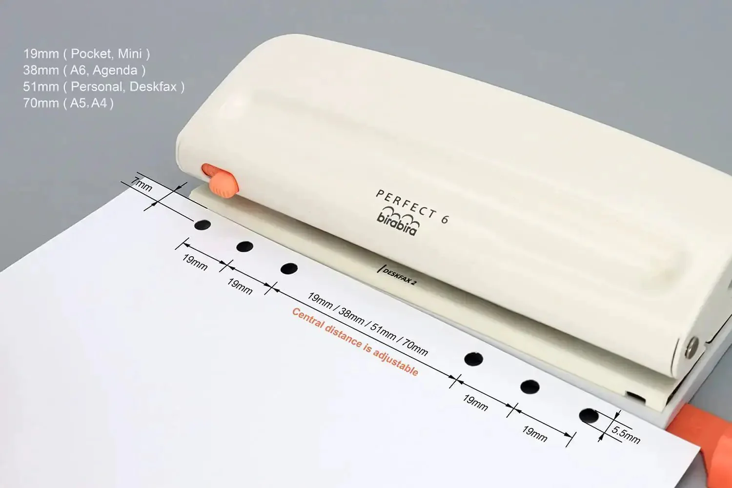 Adjustable Six Hole Punch For Pocket Journals And Planners, 8 Sheet Capacity, Fits Mini And Standard Paper Sizes From A3 To A6, Agenda Pages, Personal Planners, Desktop Crafting Tool You Can Depend On - Image 8