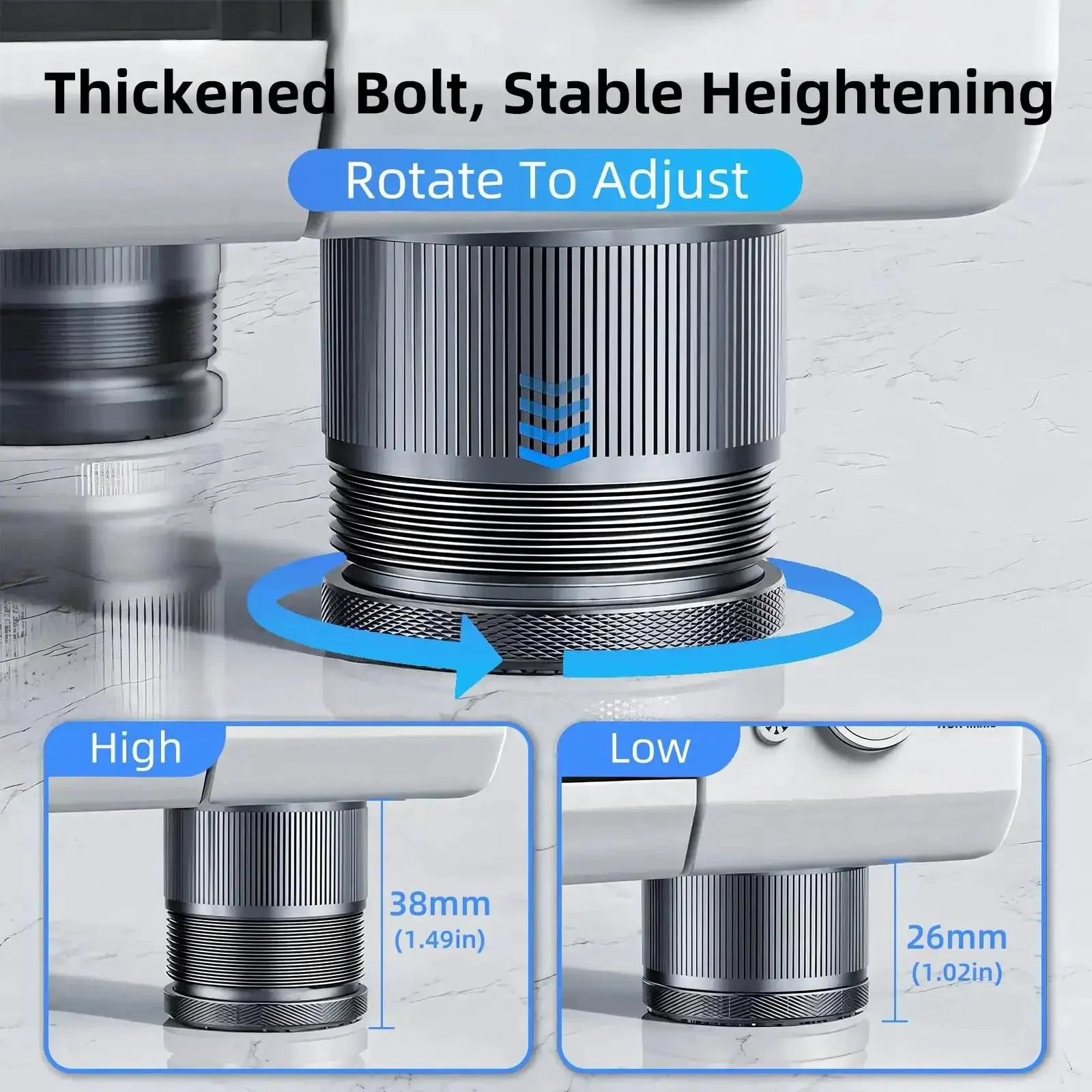 Adjustable Speaker Isolation Feet 4 Pack With Height Adjustable 0.9 to 1.5 Inch Vibration Damping Stands Non Slip Pads Heavy Duty 500 Lb Capacity For Subwoofers Turntables Home Audio And Furniture - Image 8