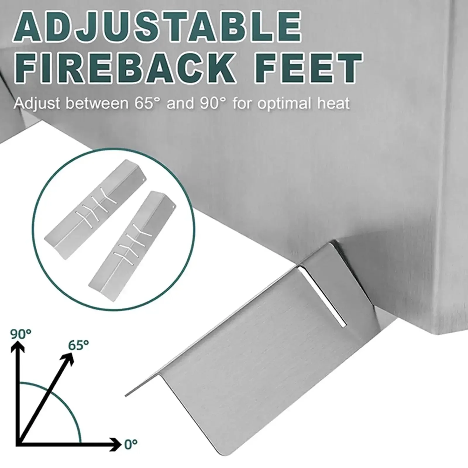 Adjustable Steel Heat Deflectors With Base And Back Panel For Efficient Home Heating In Fireplaces Easy Backplate Installation And Pro Grade Sleek Modern Hearth Upgrade - Image 5