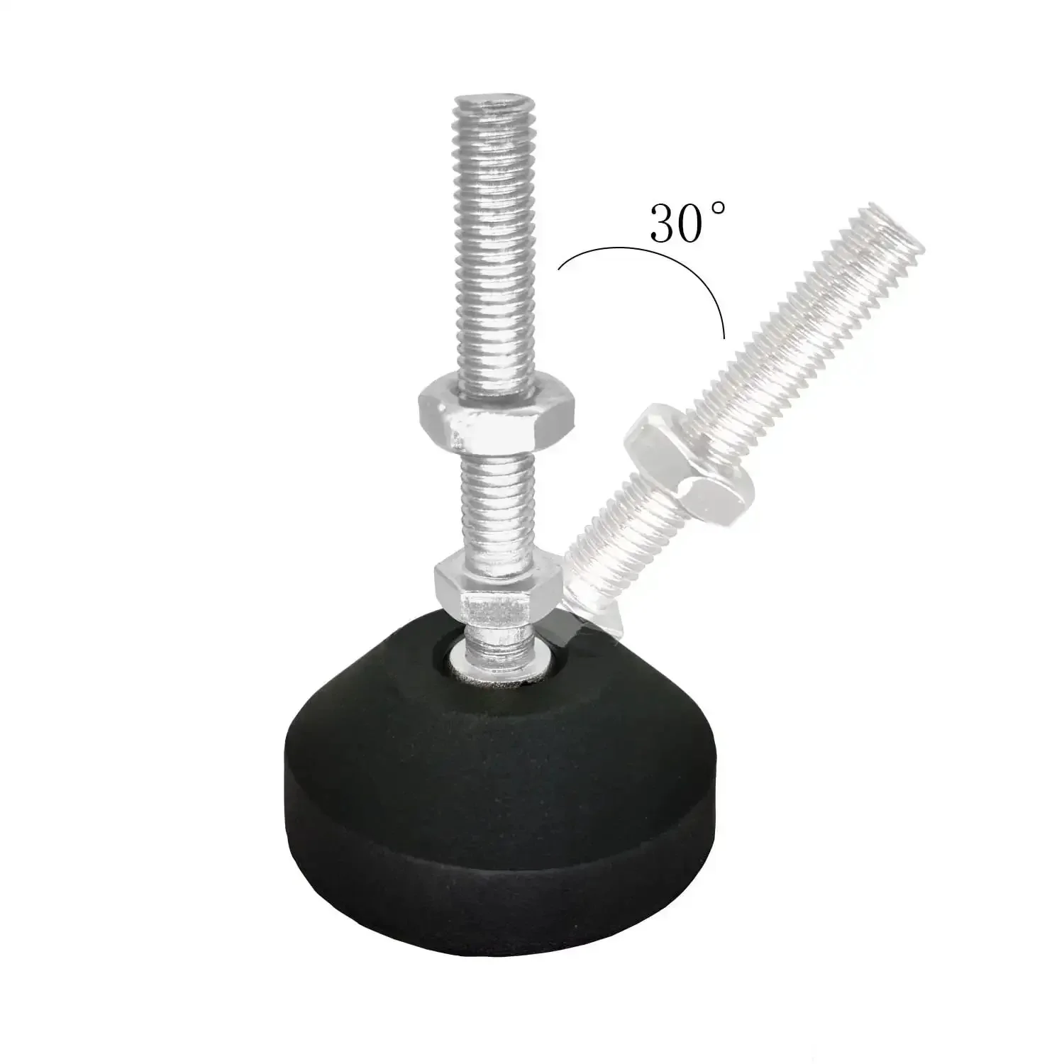 Adjustable Threaded Pole Leveling Feet For Furniture Glide 4 Pack M8x50mm And M8x1.25mm Threads With Easy Install No Fuss Height Adjustment Black Silver Tone Durable Floor Protectors - Image 9