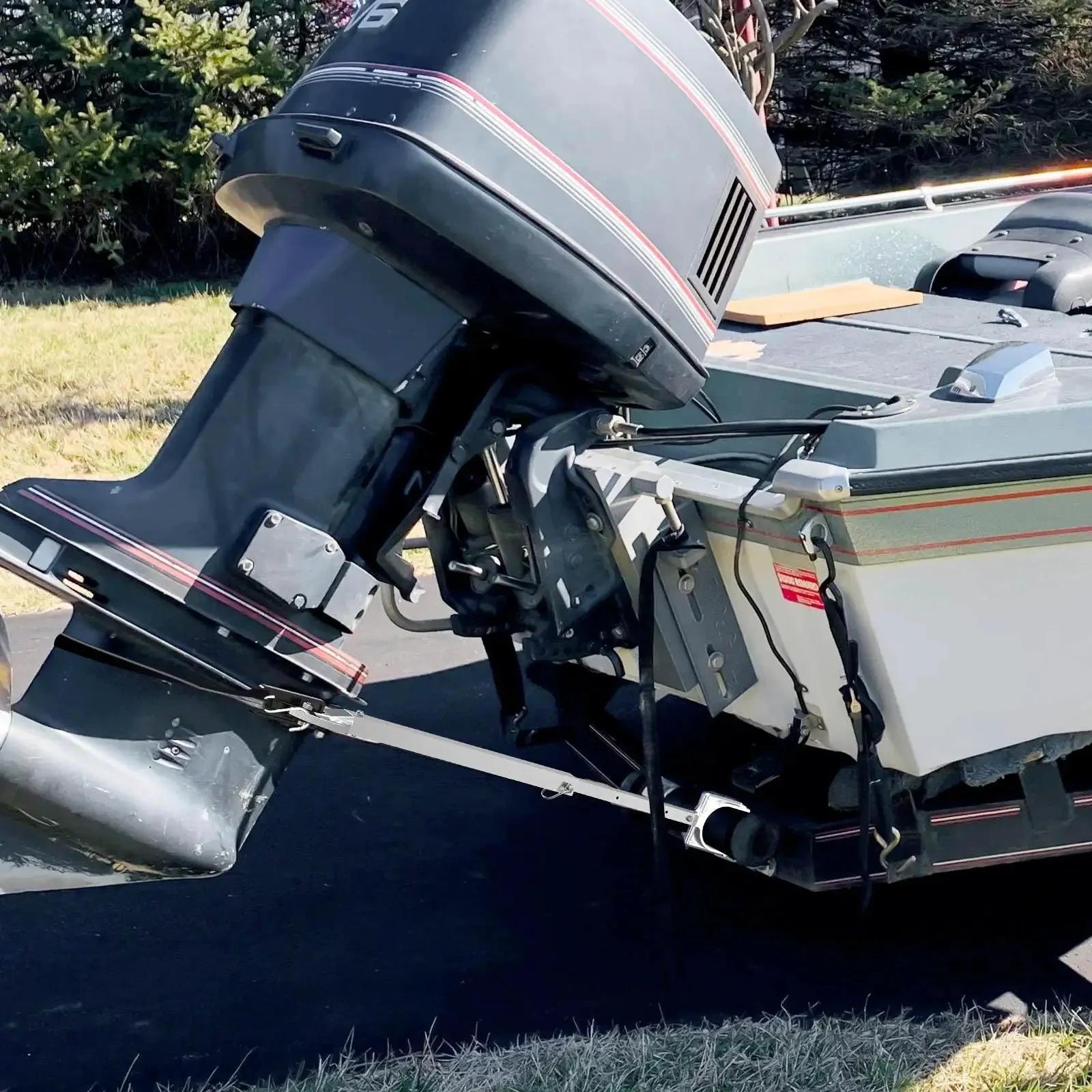 Adjustable Transom Saver From 23 To 35 Inches For Boat Motor Support With Heavy Duty Composite Head That Keeps Your Engine Steady And Provides Roller And Trailer Mounts To Protect Transom During Transport Or Storage - Image 2