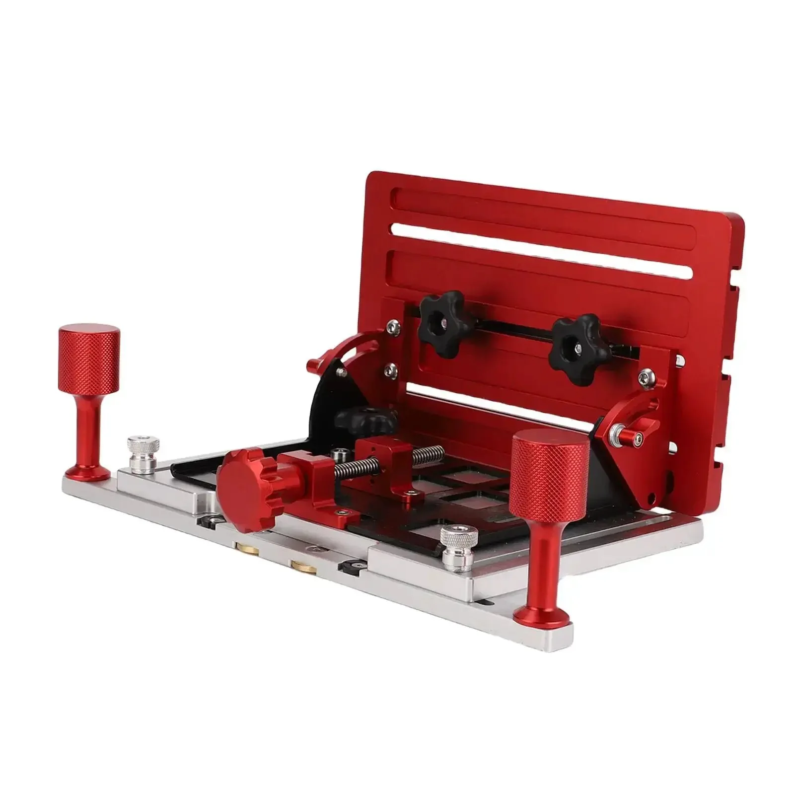 Adjustable Woodworking Backer Clamp For Table Saw Heavy Duty Aluminum Back Plate Holder Surface Clamp For Pro Grade Board Work Fits Various Board Sizes Easy Width Length And Position Adjustments - Image 2