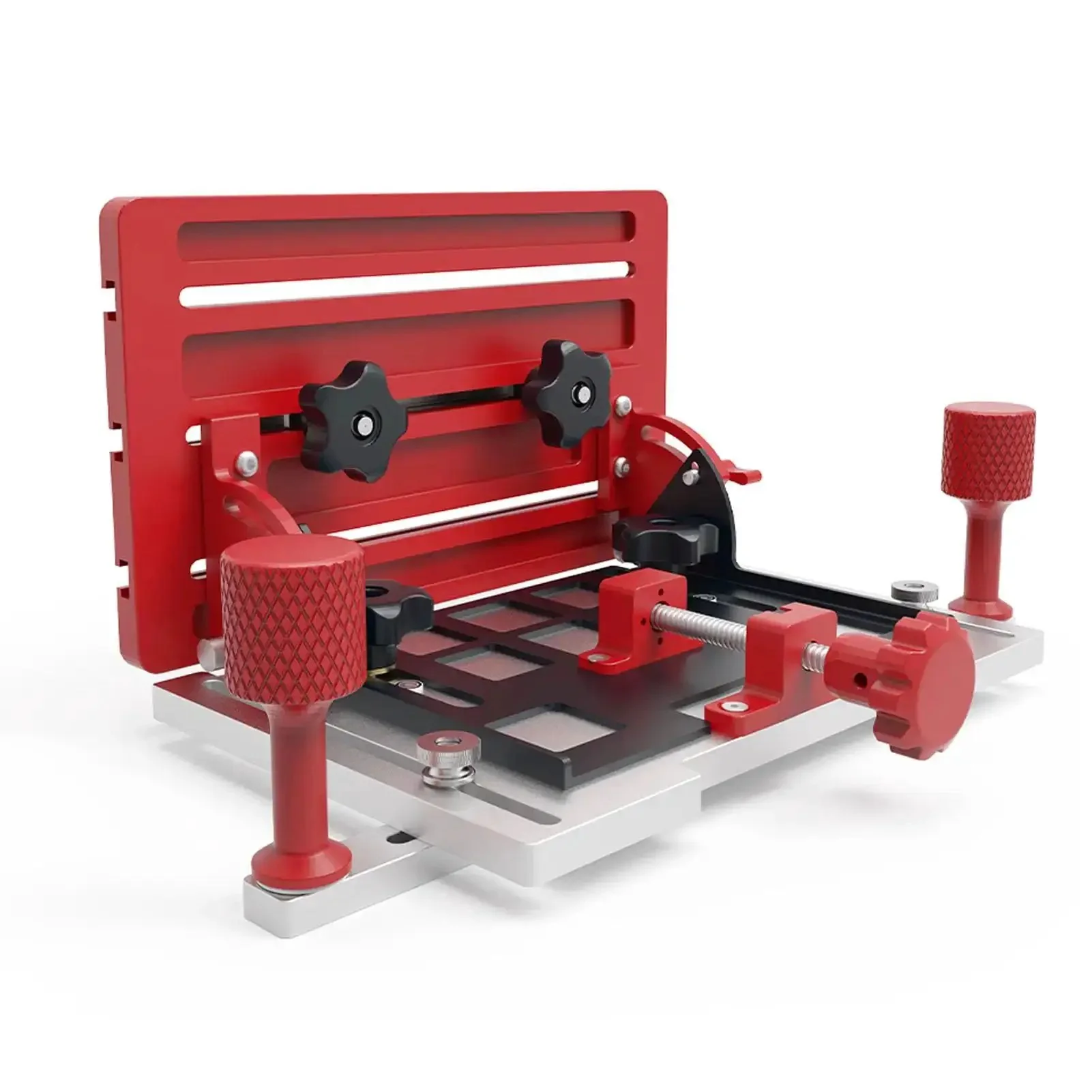 Adjustable Woodworking Backer Clamp For Table Saw Heavy Duty Aluminum Back Plate Holder Surface Clamp For Pro Grade Board Work Fits Various Board Sizes Easy Width Length And Position Adjustments - Image 4