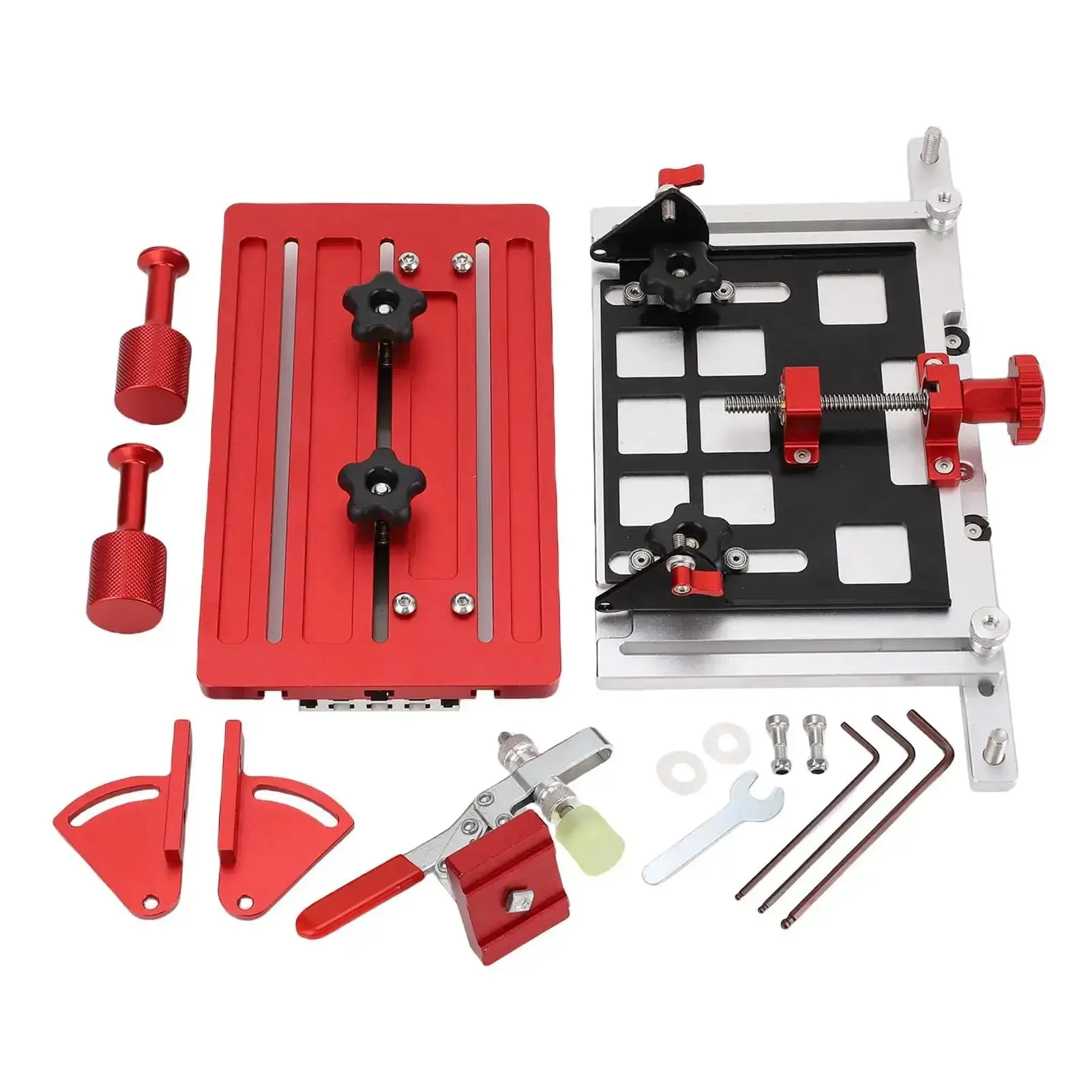 Adjustable Woodworking Backer Clamp For Table Saw Heavy Duty Aluminum Back Plate Holder Surface Clamp For Pro Grade Board Work Fits Various Board Sizes Easy Width Length And Position Adjustments - Image 5