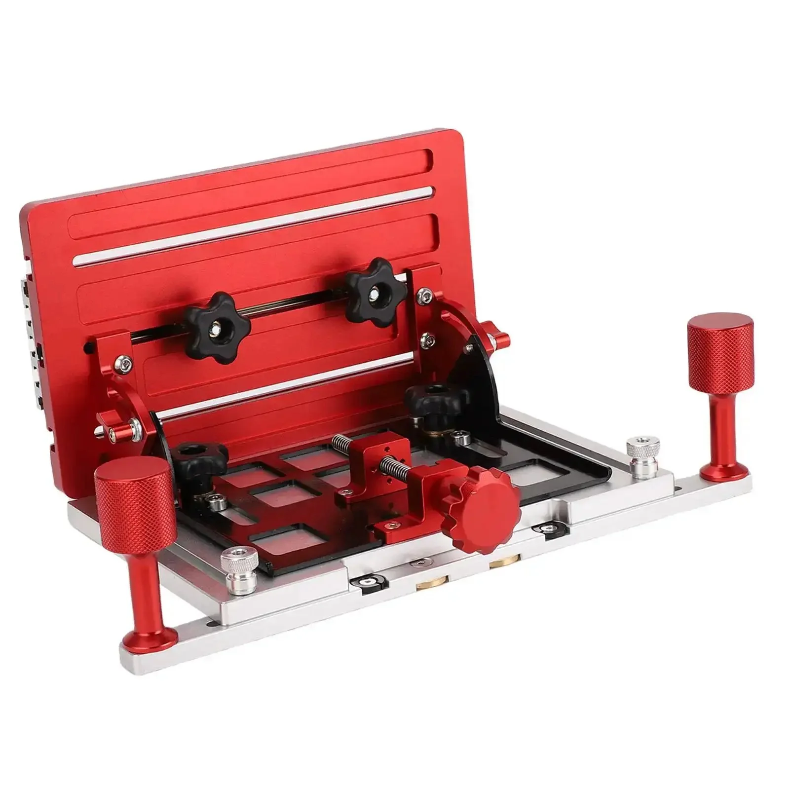 Adjustable Woodworking Backer Clamp For Table Saw Heavy Duty Aluminum Back Plate Holder Surface Clamp For Pro Grade Board Work Fits Various Board Sizes Easy Width Length And Position Adjustments - Image 9