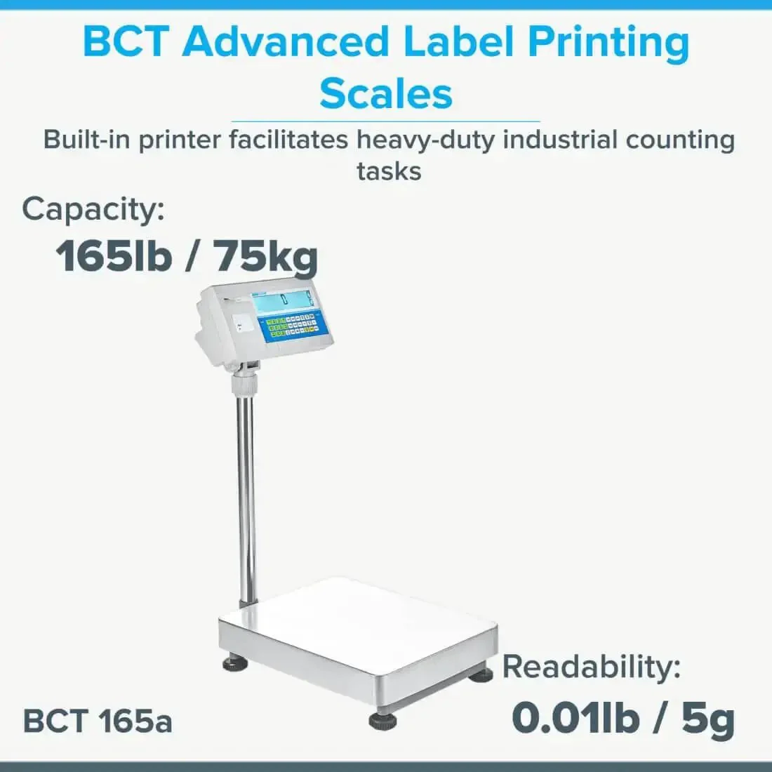 Advanced Label Printing Bench Scale For Inventory Shipping And Receiving 165 Lb Capacity 75 Kg 0.01 Lb Resolution 5 G Workhorse Grade Weighing And Item Counting - Image 6