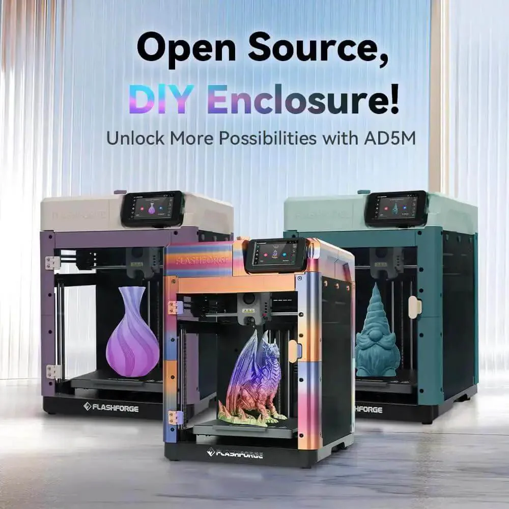 Adventurer 5M 3D Printer Enclosure Kit For AD5M DIY Safe And Quiet Cover With Custom Exterior Panels Includes Front Door Top And Side Plates Drag Chain Clip Tools And Supports High Temp Filaments Like ABS ASA PC - Image 2