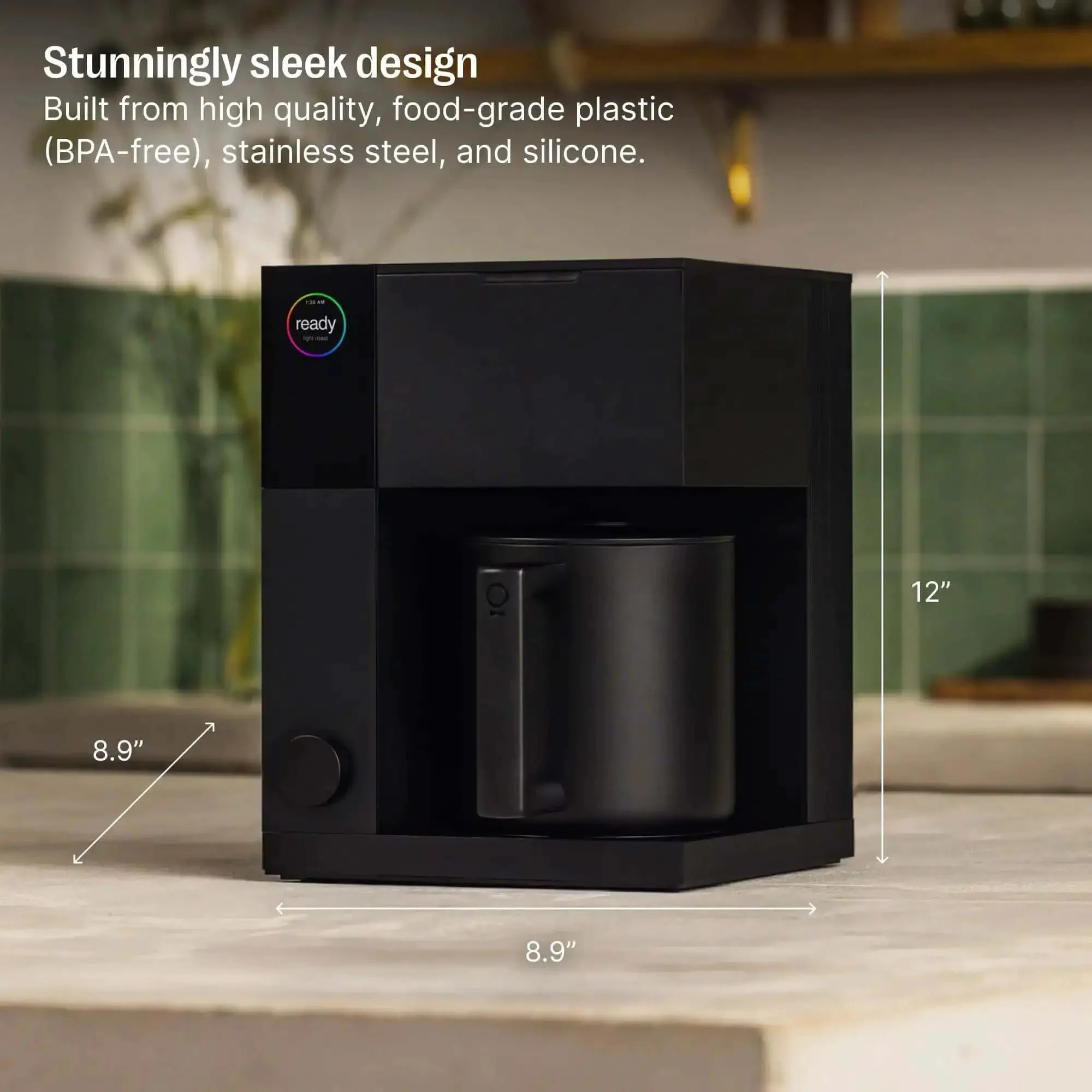 Aiden Precision Coffee Maker With Thermal Carafe 10 Cup Programmable Drip Coffee Machine For Single Serve And Batch Brew Adjustable Brew Strength Removable Water Tank Matte Black - Image 6