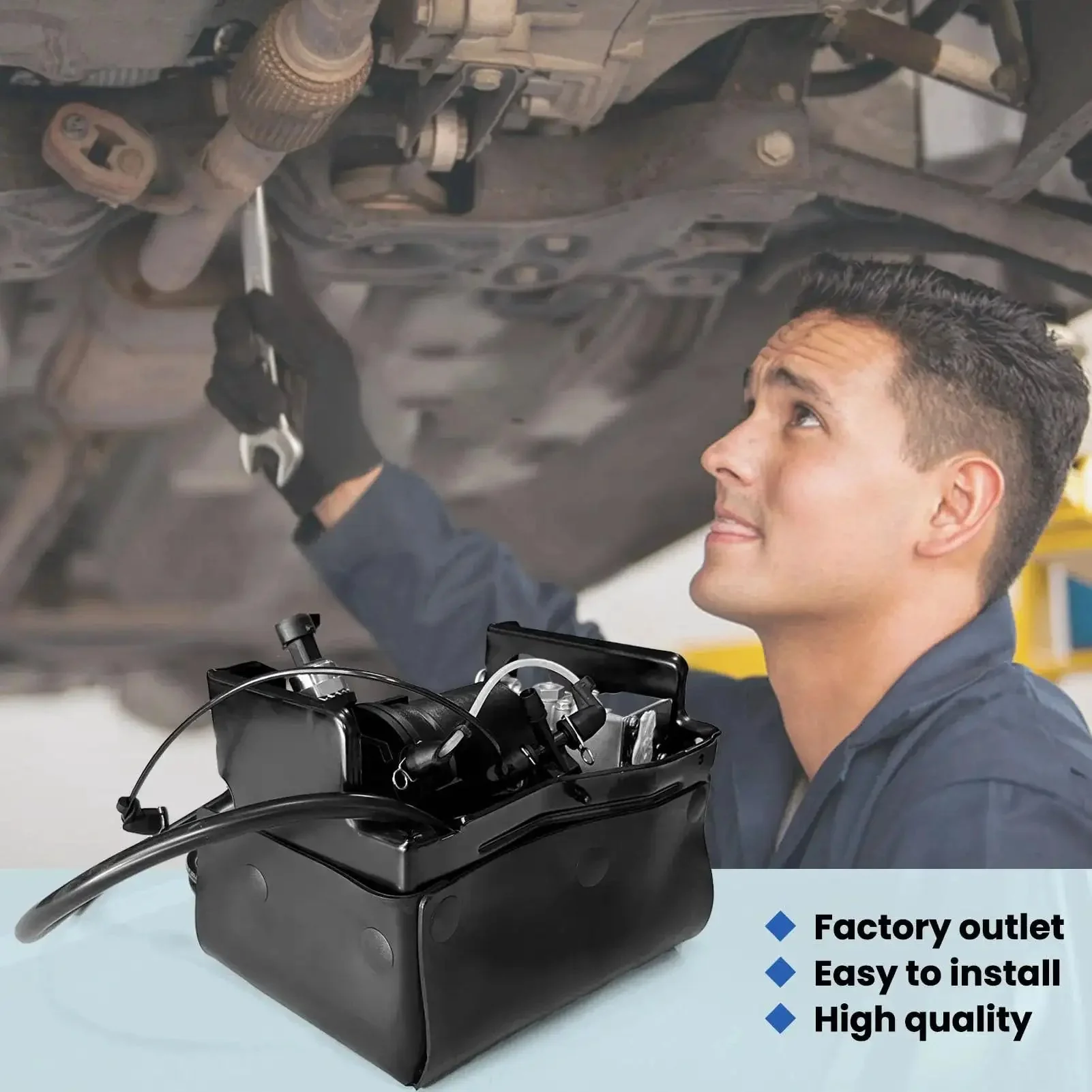 Air Ride Suspension Compressor Pump Replacement for 2015 to 2020 Cadillac Escalade ESV and EXT Suburban Tahoe Yukon OE Style OEM Parts 23316154 23282712 22797525 23232591 Restores Smooth Sag Free Ride - Image 2