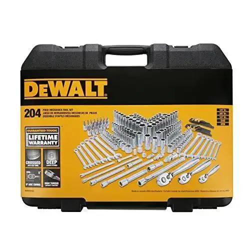 All In One 204 Piece Mechanics Tool Set With Quarter Inch, Three Eighths Inch, And Half Inch Drives, Deep And Shallow Sockets, Metric And SAE, Hex And Torx Bits, Spark Plugs, Wrenches, Garage Ready Molded Case, 72 Tooth Ratchet - Image 3