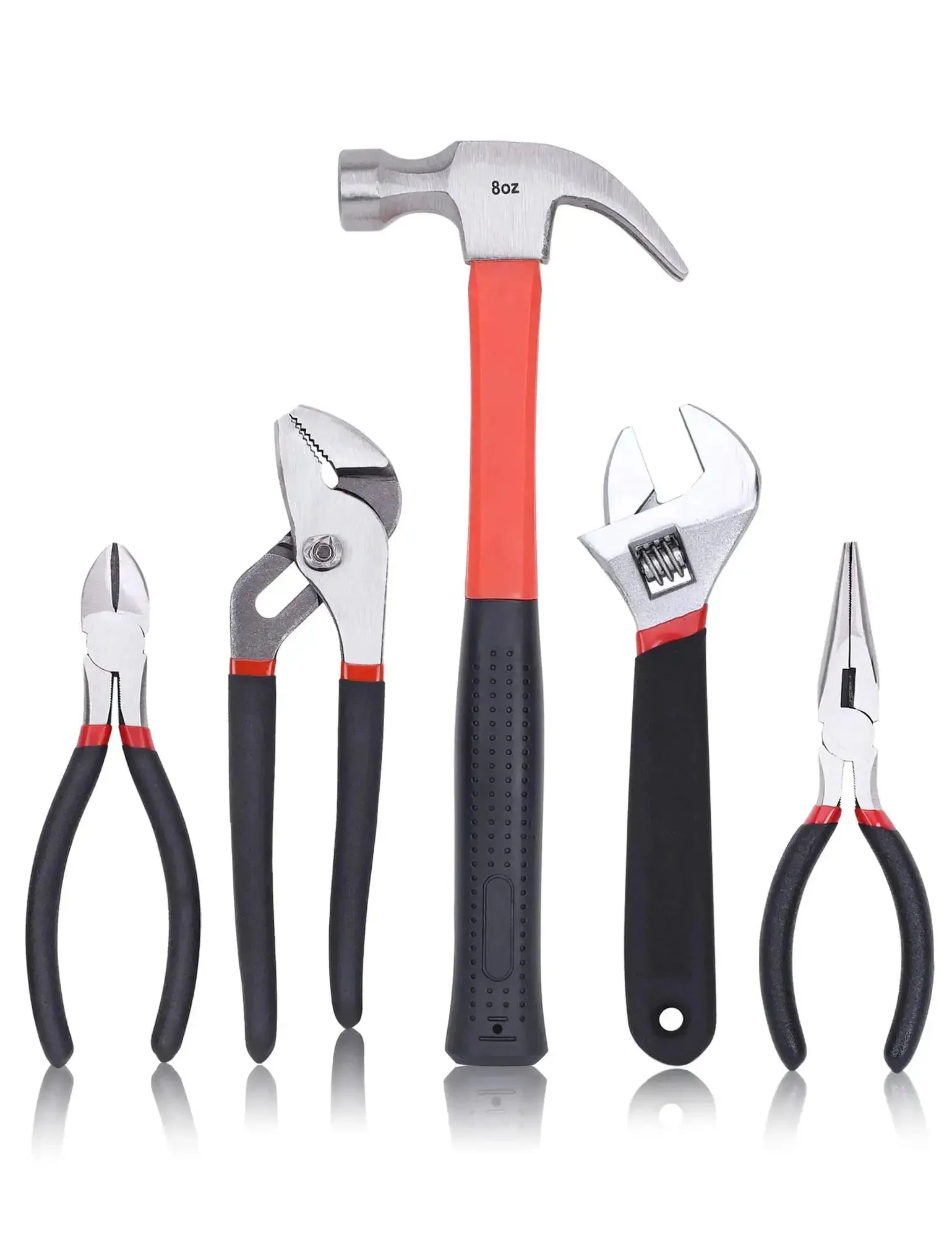 All In One 215 Piece Home Repair Tool Set With 12 Inch Wide Mouth Storage Bag A Real Workhorse For DIY Projects Heavy Duty Household Hand Tool Kit Red - Image 4