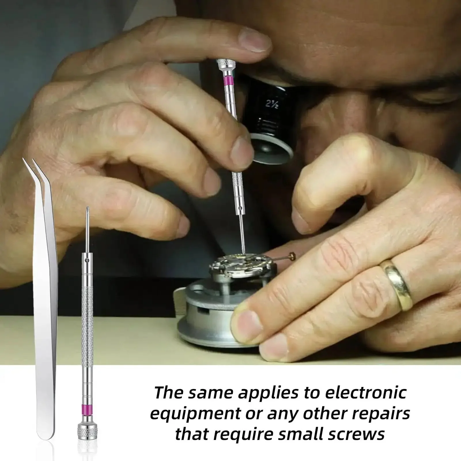 All-In-One 500-Piece Micro Screw Repair Kit With Tweezers For Glasses, Watches, Laptops And SSDs, Includes M1.2 M1.4 And M2 Screws, Thin Profile Bits And Precision Driver For Gadget DIYers - Image 3