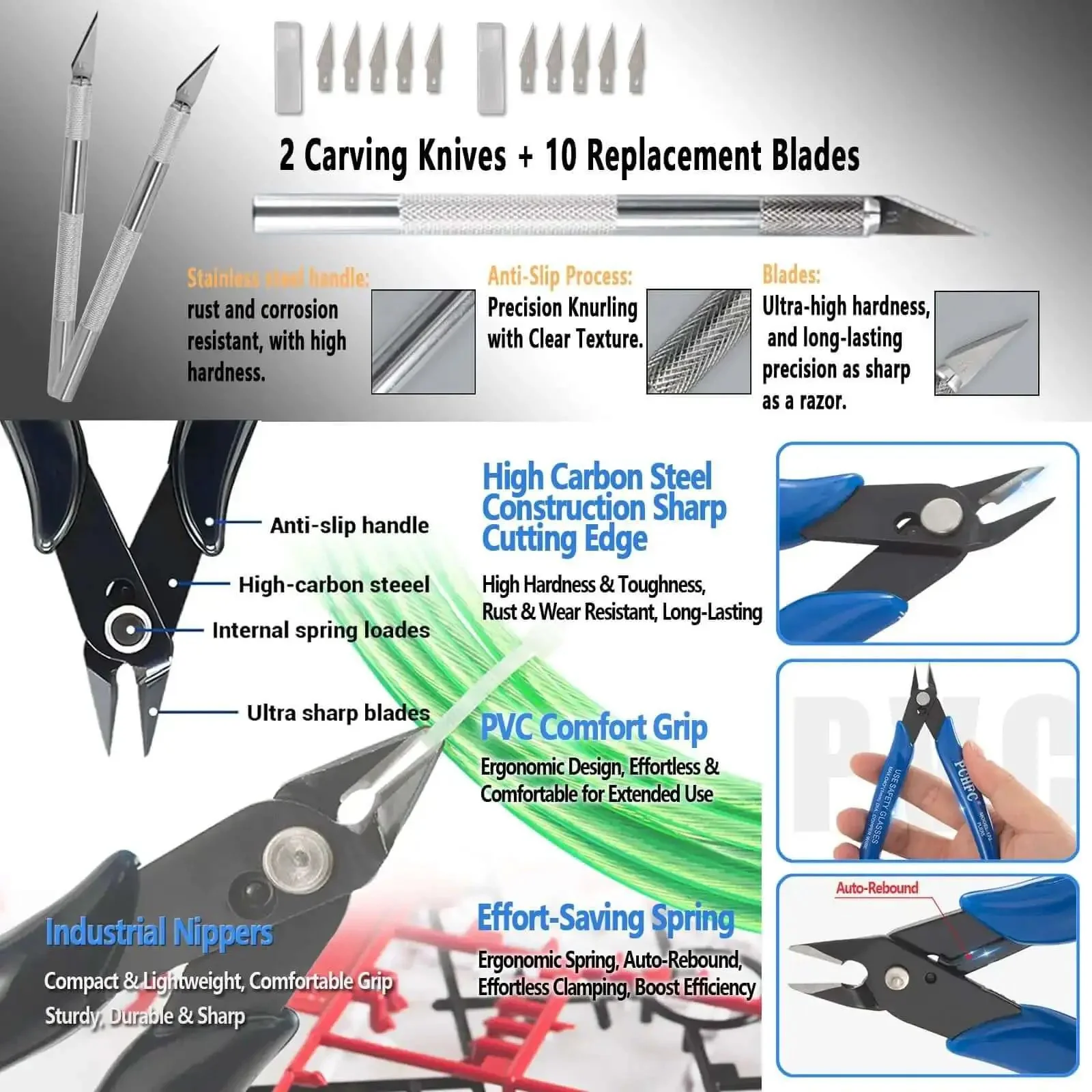 All In One 82 Piece 3D Printer Tool Kit In Durable Case With PTFE Cutter Deburring Tools Scrapers Files Brushes Drill Tweezers Nozzle Cleaner Filament Cutter And More For FDM Printers - Image 5