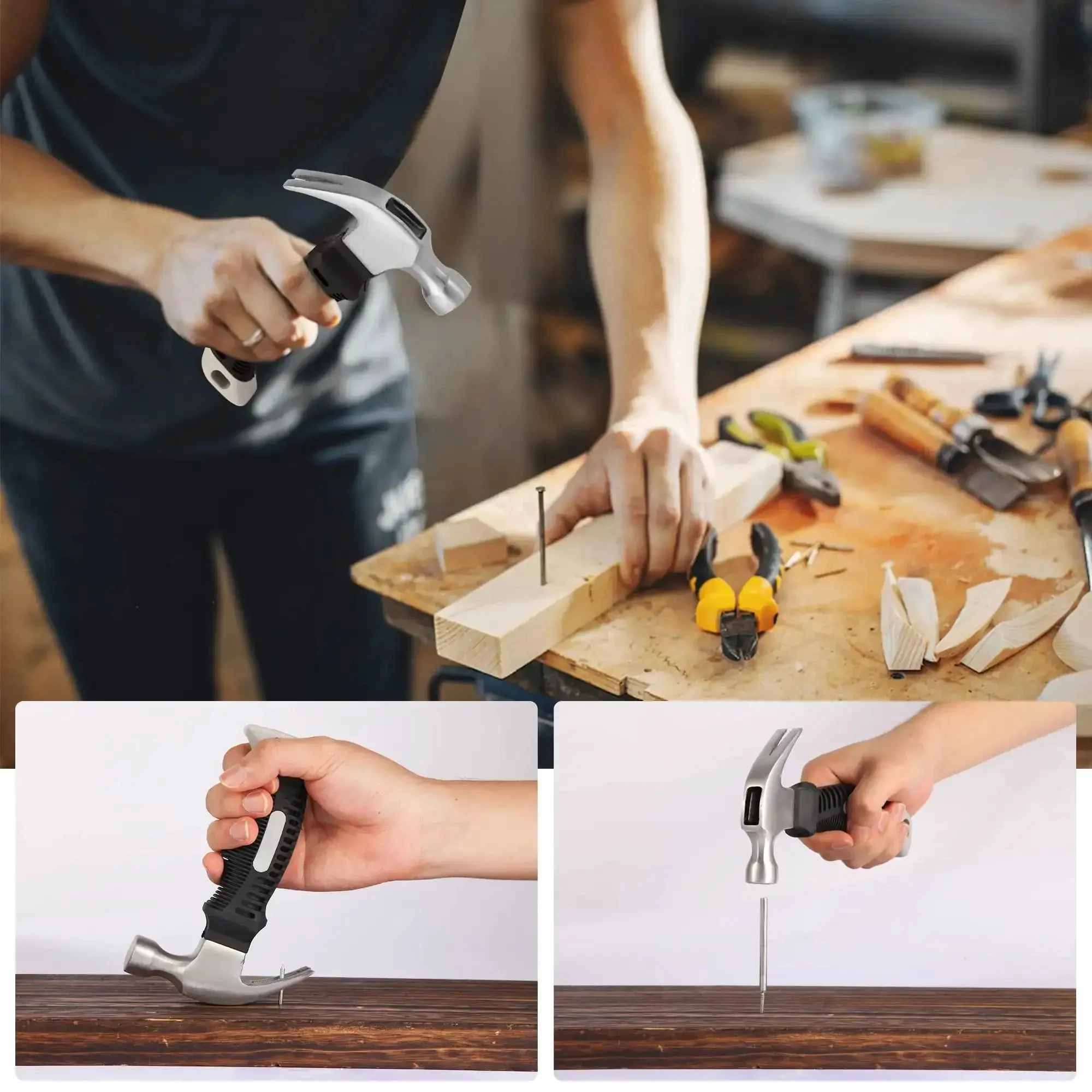 All In One DIY Baseboard Nail Kit With 200 Double Head Skirting Nails, Mini Claw Hammer And Four Tools For Invisible, Seamless Solid Wood Trim Install - Image 4