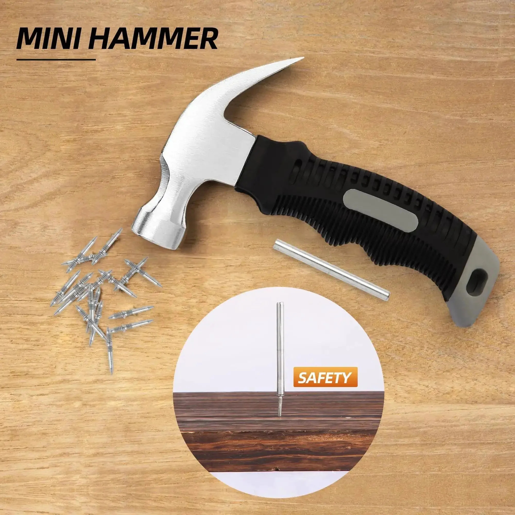 All In One DIY Baseboard Nail Kit With 200 Double Head Skirting Nails, Mini Claw Hammer And Four Tools For Invisible, Seamless Solid Wood Trim Install - Image 7