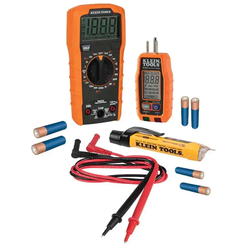 All In One Electrical Tester Kit With Circuit Breaker Finder GFCI Receptacle Tester Multimeter NCVT Non Contact Voltage Tester And Leads A 4 Piece Pro Grade Kit For Quick Safe Home Electrical Testing - Image 10