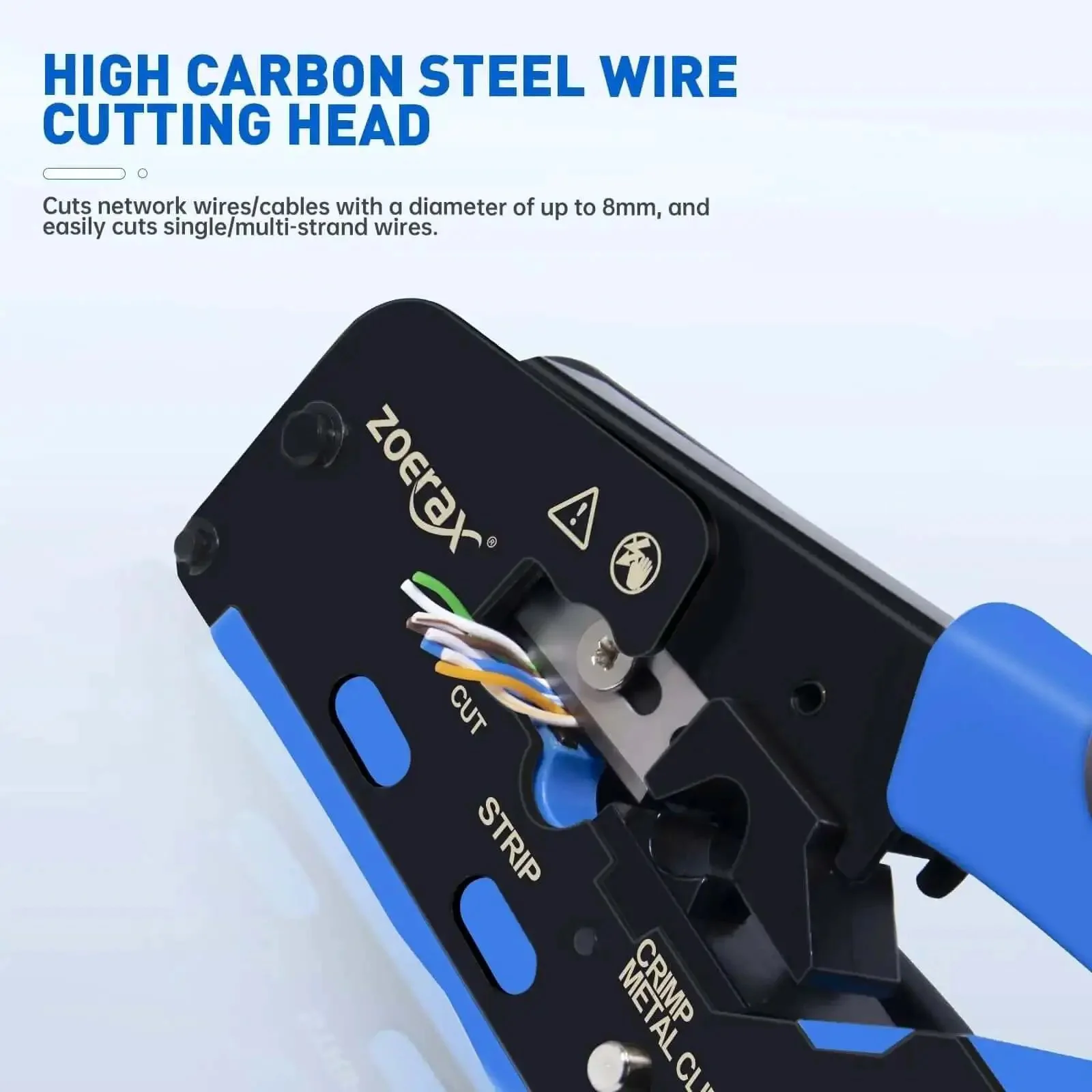 All In One Ethernet Crimping Tool Kit With Wire Stripper, 10 Cat7 RJ45 Pass-Through Connectors And 10 Boots, Durable Storage Case, Perfect For DIY Home Networking Installations And Cabling Projects - Image 4