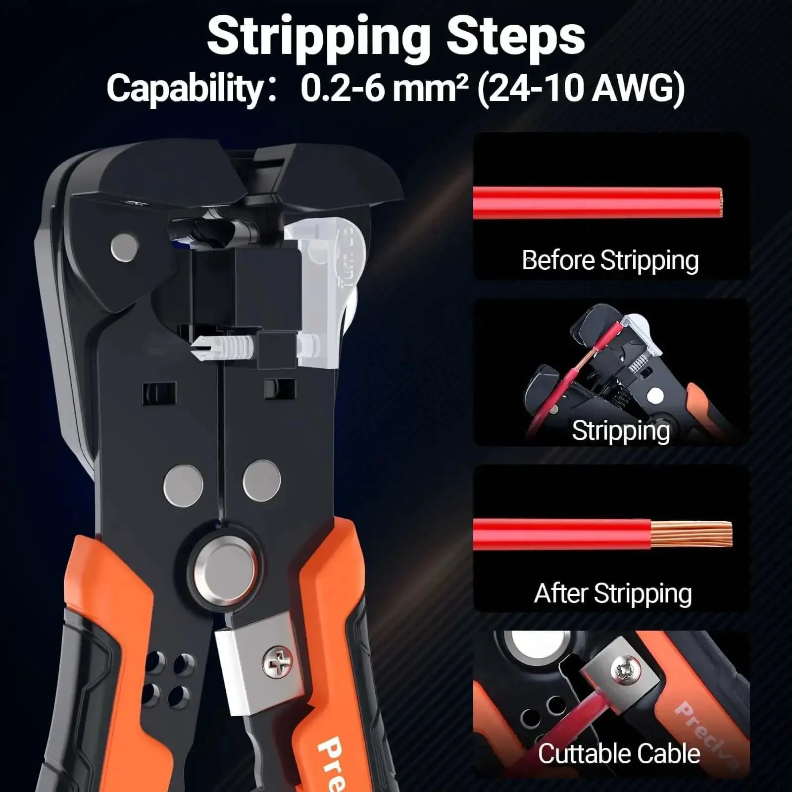 All In One Ferrule Crimping Tool Kit With Wire Stripper, Self Adjusting Ratchet Crimp Tool, 1660 Ferrules Connectors, AWG 28-5 Range (0.08-16mm²), Hexagonal Ferrule Crimper, Pro Grade Set In Sturdy Carry Case - Image 6