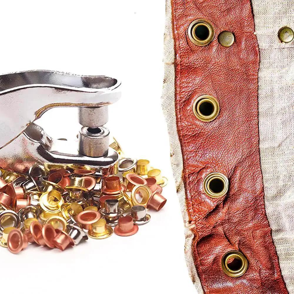All In One Grab And Go Eyelet Grommet Pliers Kit With 1 Hole Punch And 100 Gold Grommets For Leather Canvas Cloth Shoes Vinyl Sheet Metal Carbon Fiber Belts Bags And Crafts - Image 7
