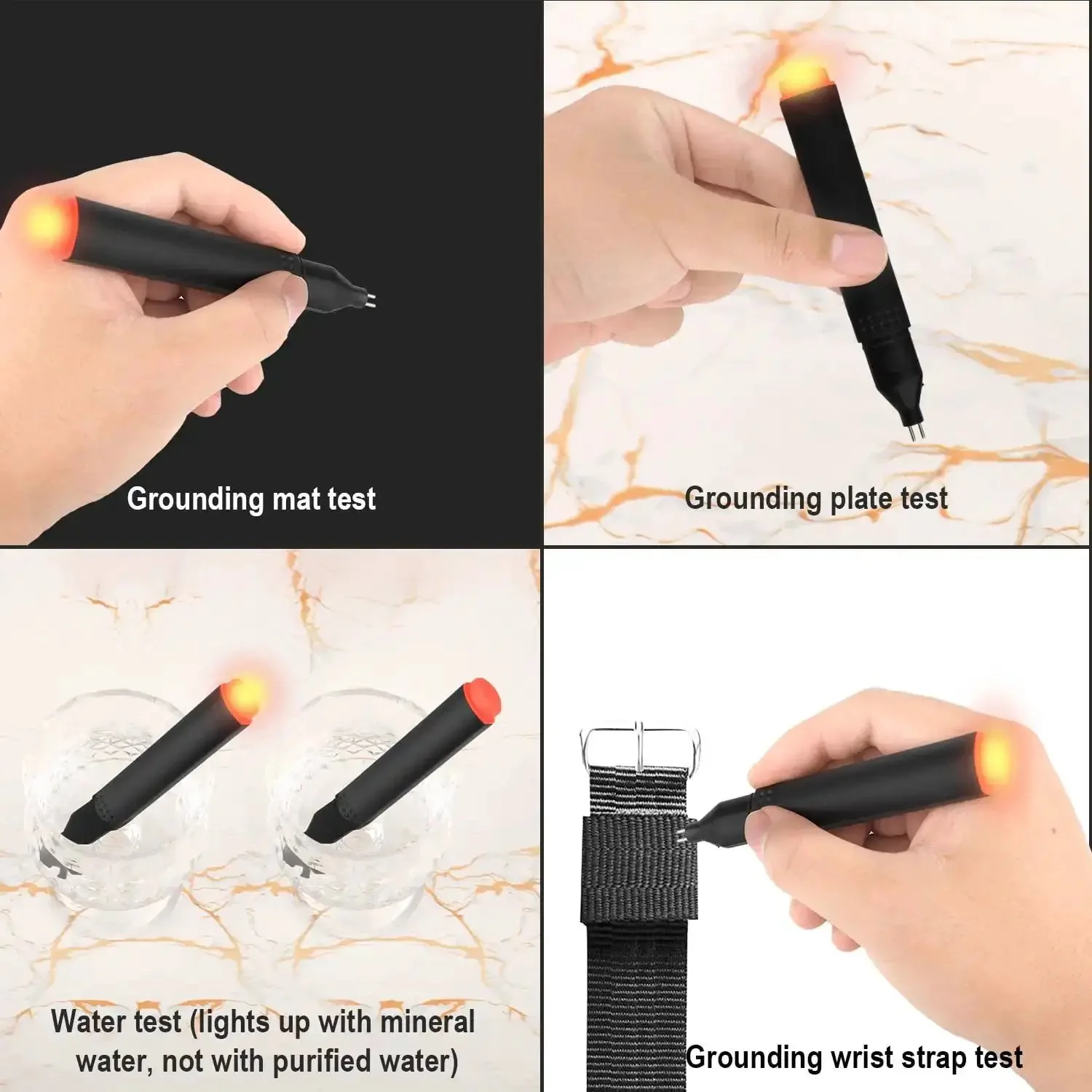 All-in-One Grounding Tester Kit With GFCI Outlet Checker And Conductivity Pen For Quick Continuity Tests On Mats, Pads, Sheets, Blankets, Pillow Cases, And Wristbands On US Standard Outlets - Image 2