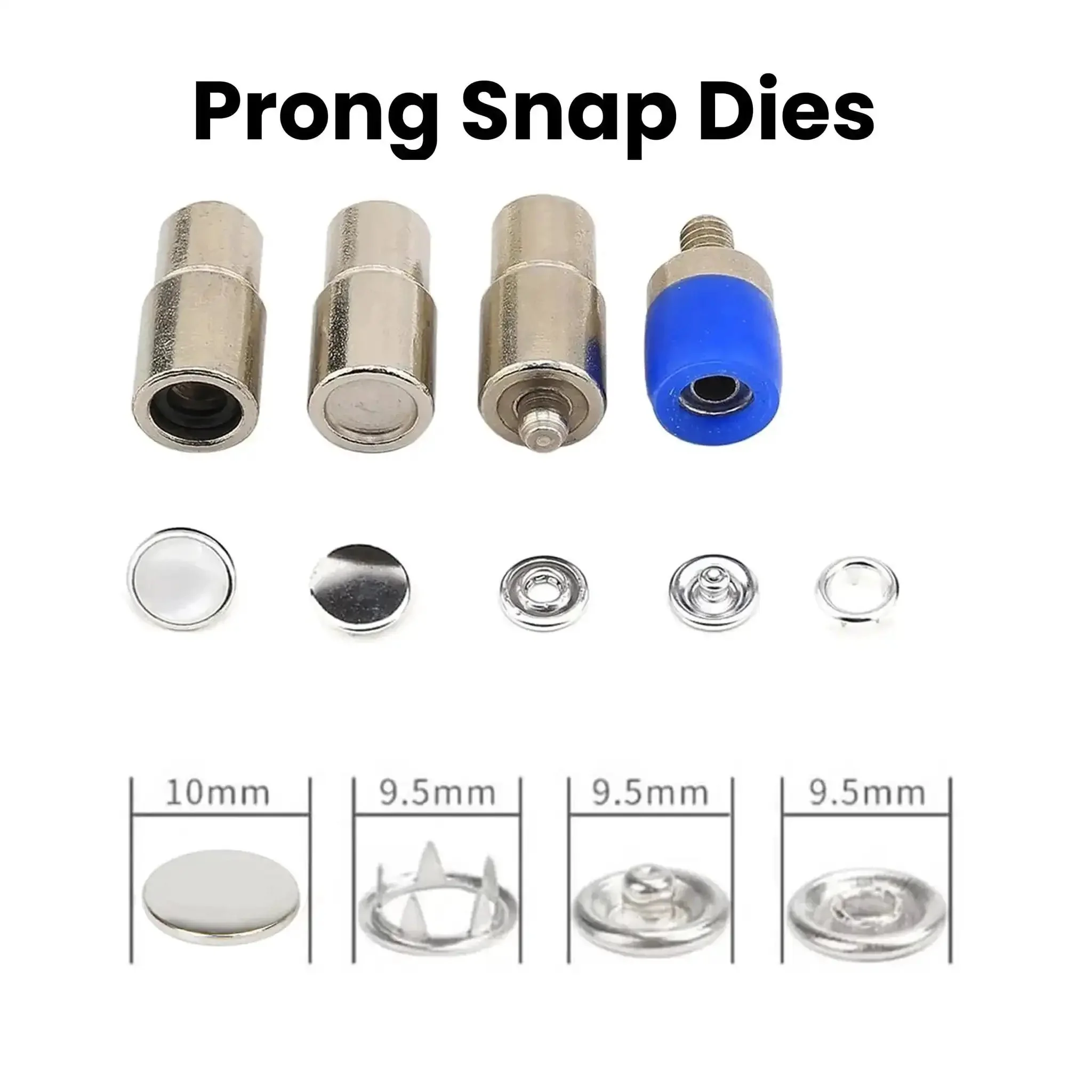 All In One Hand Press Kit For Snap Buttons Grommets Eyelets Rivets And Popper Fasteners With Holes Puncher Dies For Leather Fabric Belts Bags Shoes And Garments DIY Friendly Pro Grade - Image 5