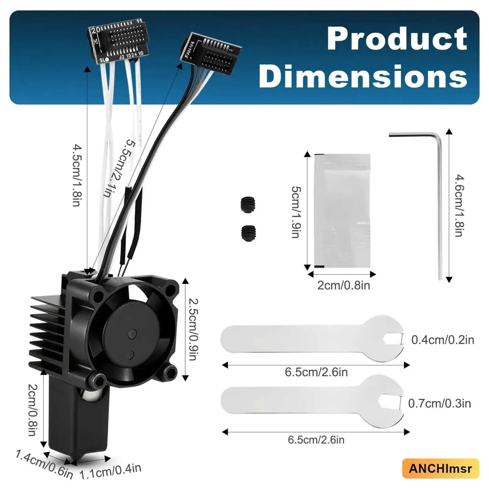All In One Hotend Kit For Bamboo Lab P1P And P1S 3D Printers With 0.4mm Hardened Steel Nozzle Ceramic Heater Thermistor Cooling Fan And Extruder Heating Block Replacement - Image 4