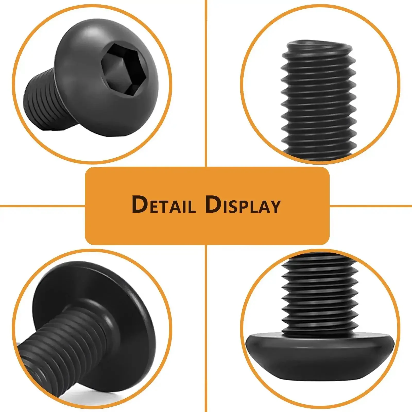 All In One M6 T Nut And Screws Kit For 1010 Aluminum Extrusion 40 M6 Socket Cap Screws In 12 14 And 16mm 96 Sliding T Nuts 1 Hex Wrench Black Finish Heavy Duty Fastener Set For DIY Builders And Makers - Image 3