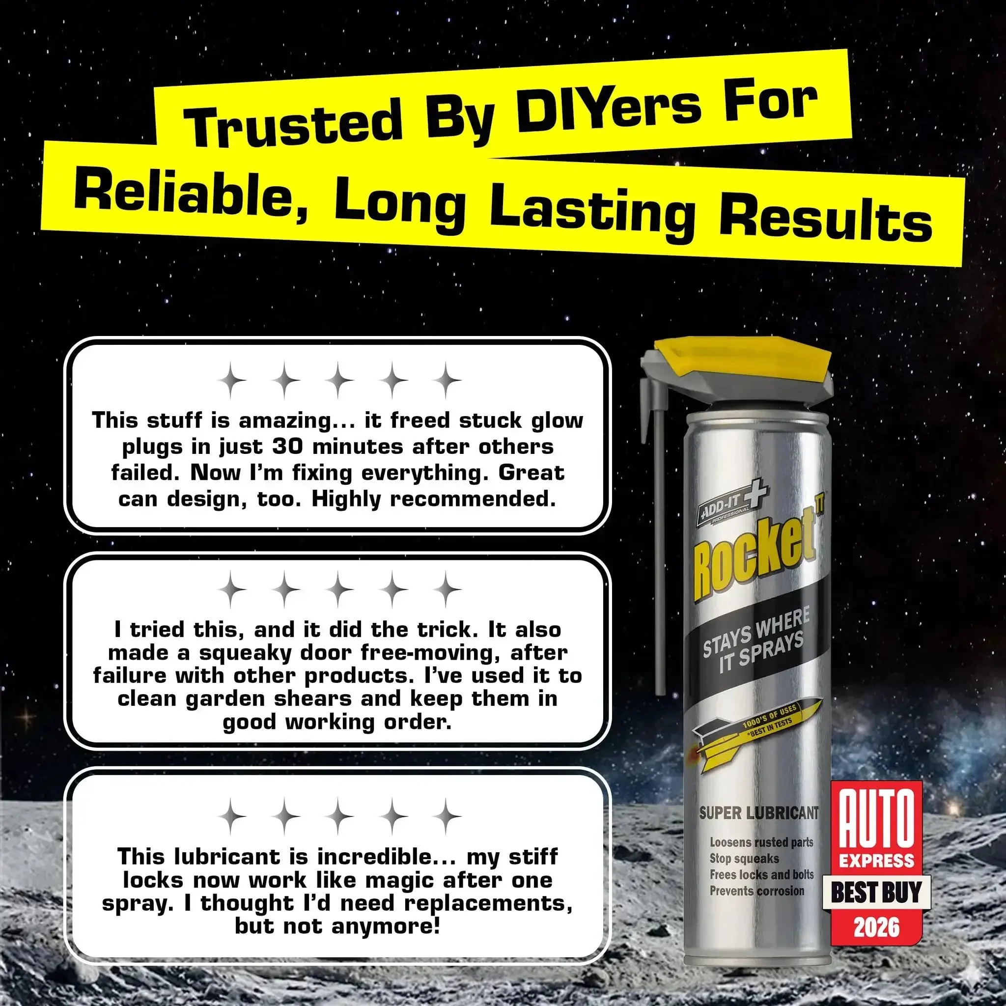 All-In-One Multi-Purpose Lubricant Spray For Rusted Bolts, Tools, Bikes And Garden Gear, Penetrating Oil And Anti-Corrosion Spray With Water-Resistant Coating, Loosens Squeaks, Frees Sticky Locks, Cleans Surfaces, 15.2 Fluid Ounces - Image 3
